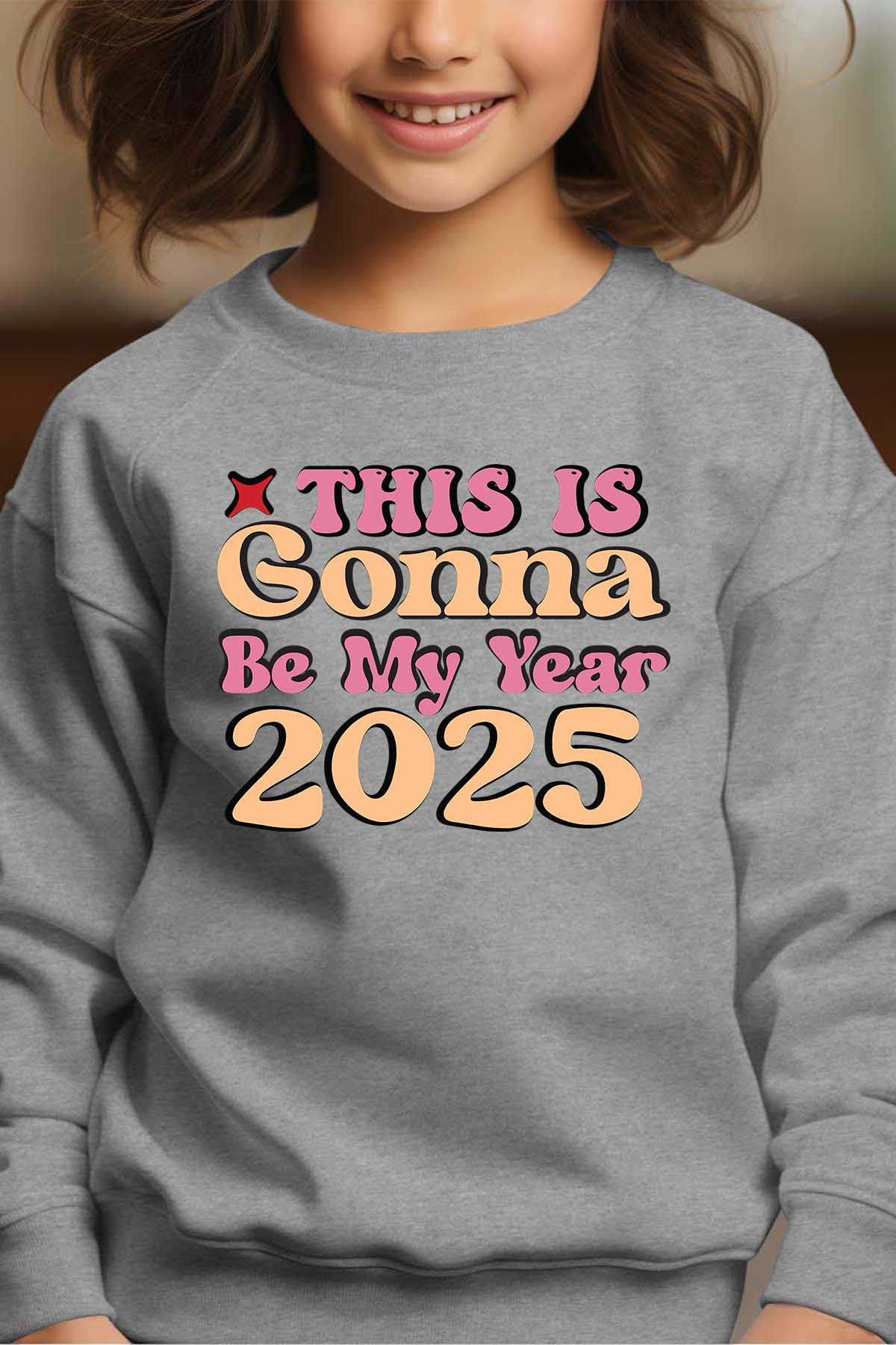 Grossiste I.A.L.D FRANCE - Be my year - Sweat Col Rond Fille