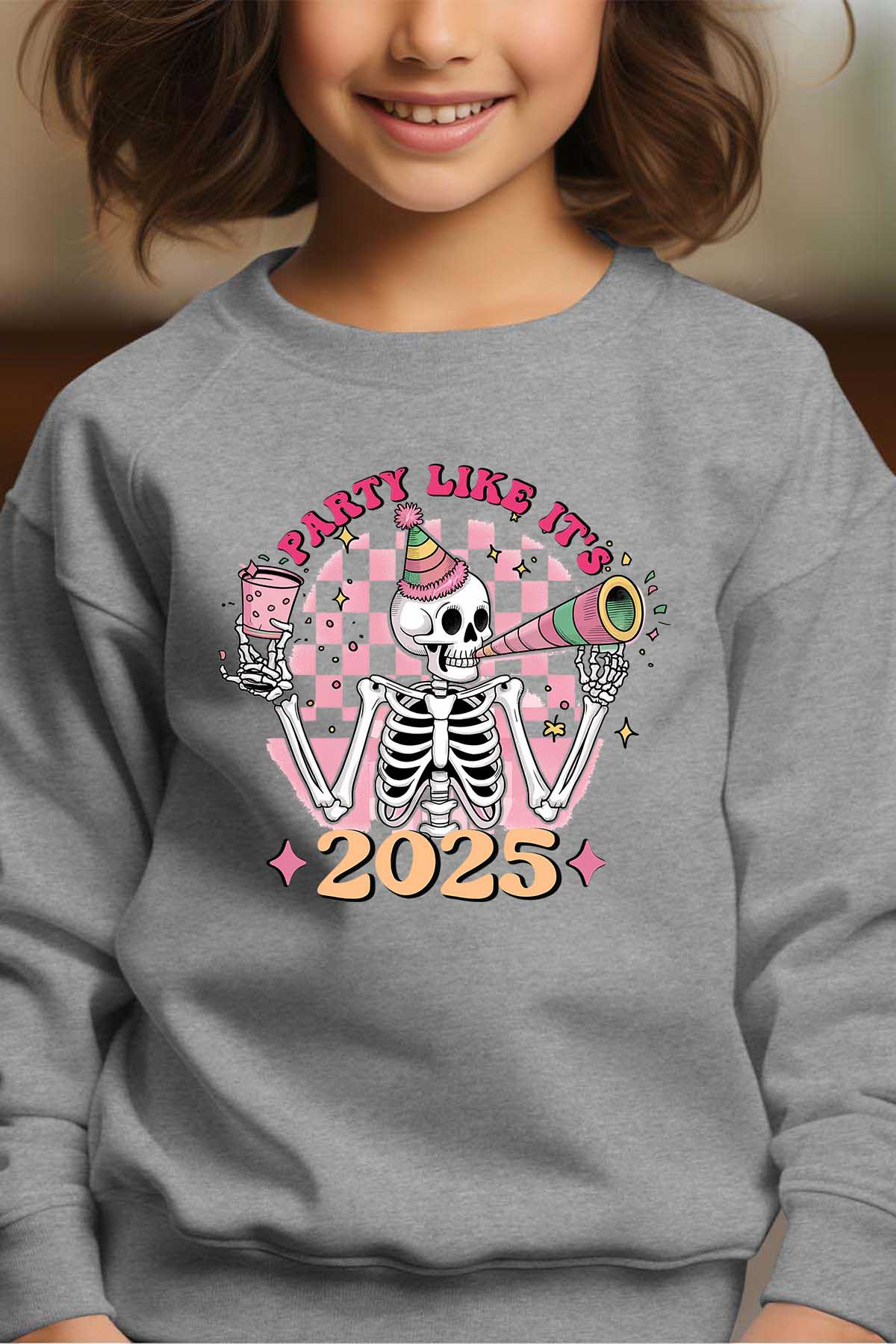 Grossiste I.A.L.D FRANCE - Party25 - Sweat Col Rond Fille