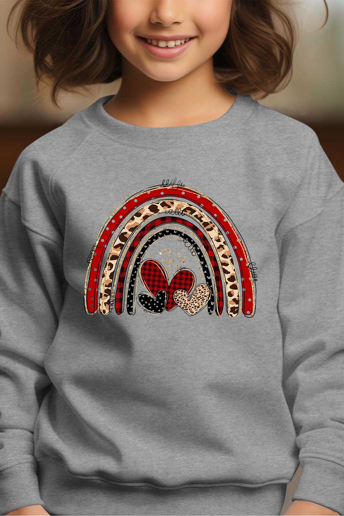 Grossiste I.A.L.D FRANCE - Rainbow Tartare - Sweat Col Rond Fille