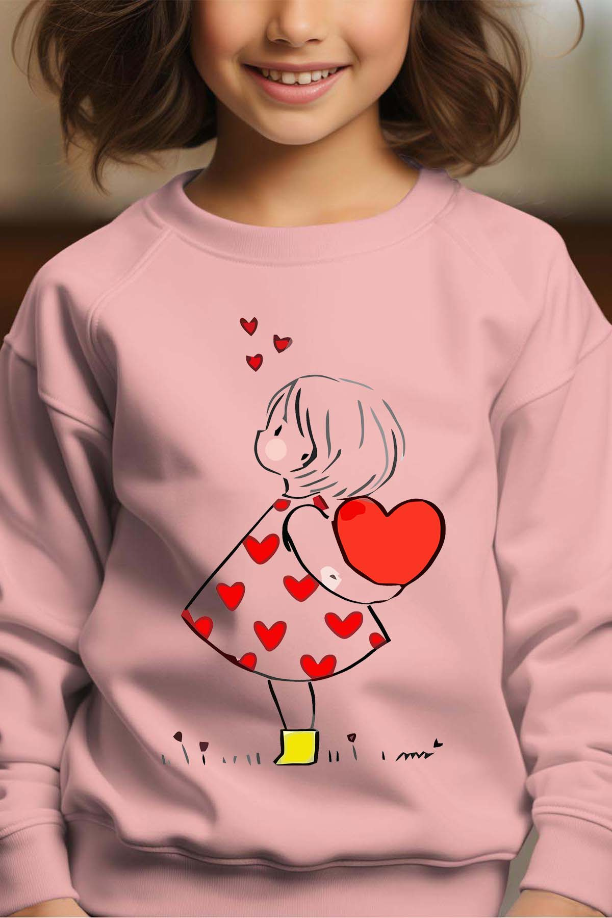 Mayorista I.A.L.D FRANCE - Heart dos - Sudadera Cuello Redondo Niña