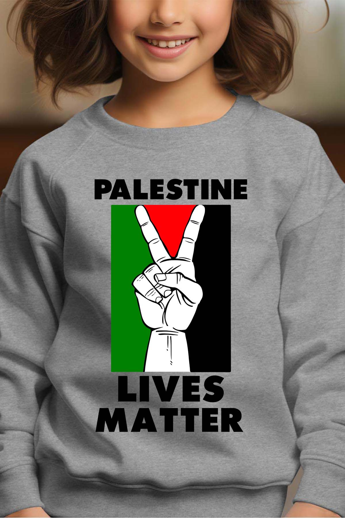 Grossiste I.A.L.D FRANCE - Palestine matter - Sweat Col Rond Fille