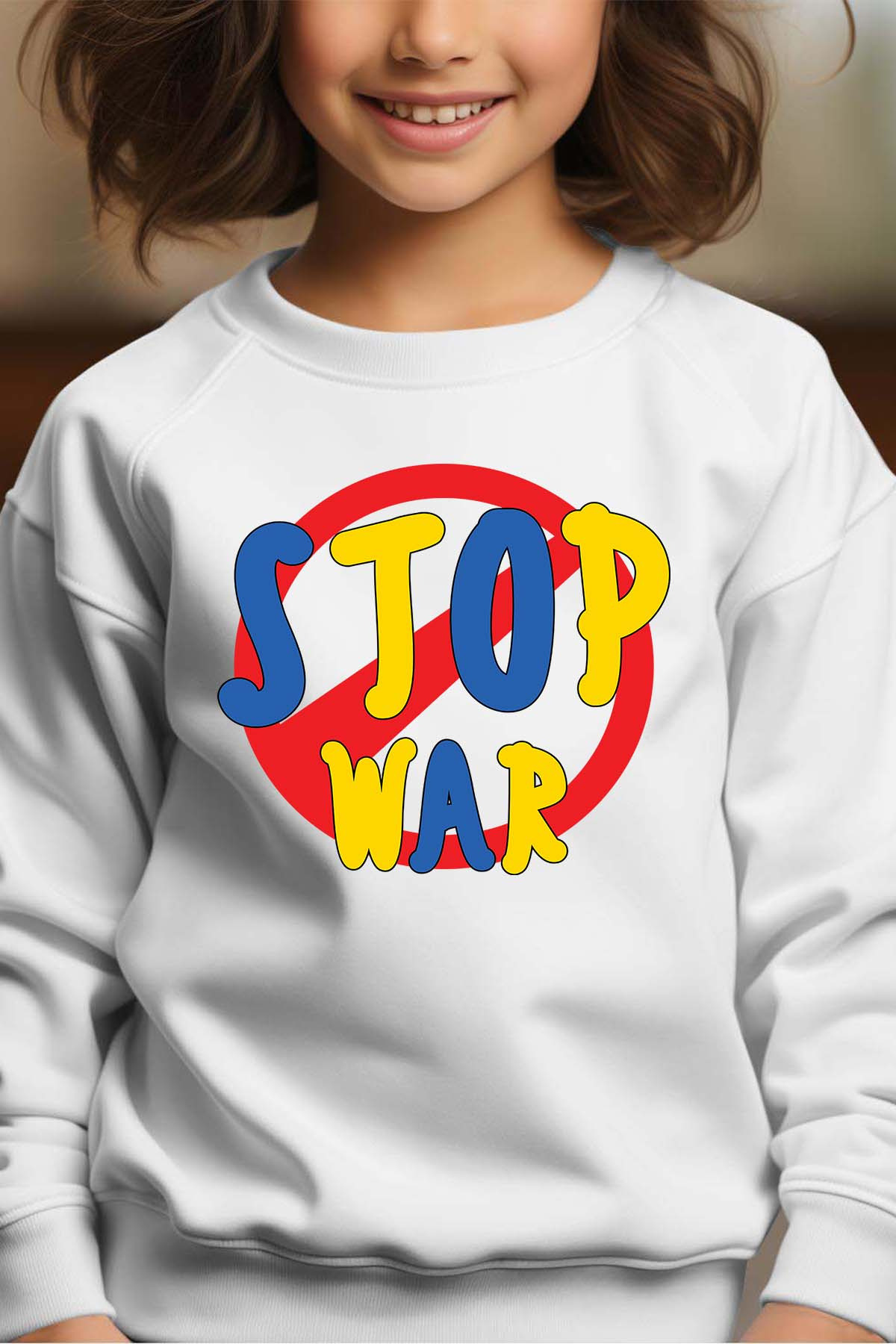 Grossista I.A.L.D FRANCE - UKR Stop - Felpa girocollo per ragazze