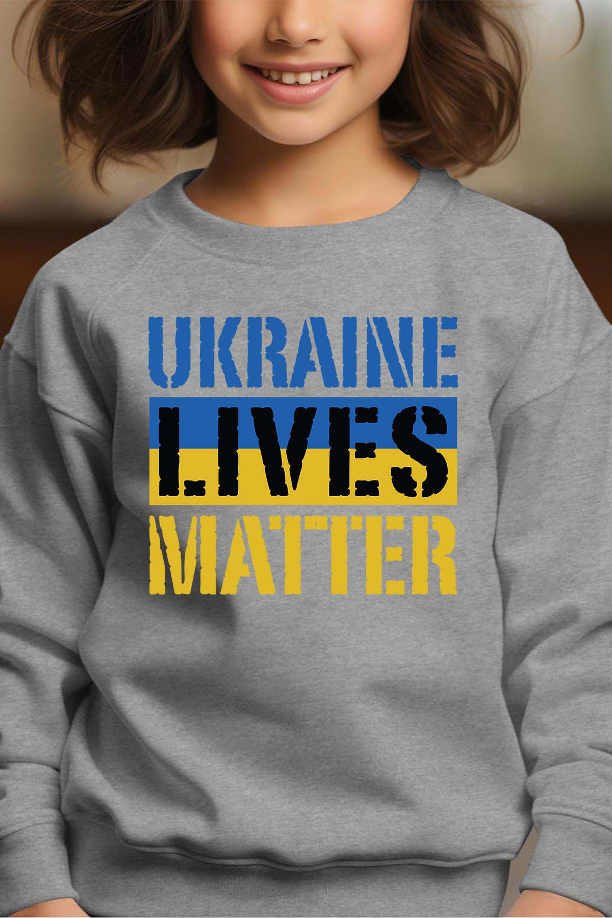 Grossiste I.A.L.D FRANCE - Ukraine matter - Sweat Col Rond Fille