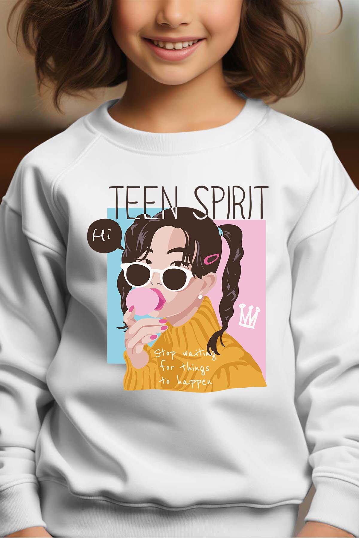 Mayorista I.A.L.D FRANCE - Teen Spirit - Sudadera con cuello redondo para niña