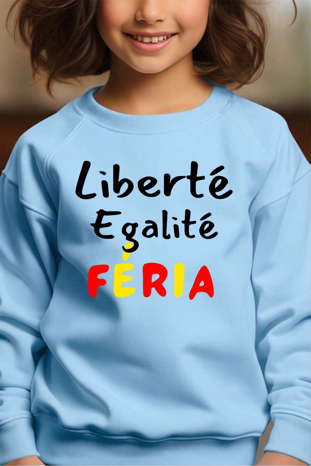 Grossiste I.A.L.D FRANCE - Liberte egality feria - Sweat Col Rond Fille