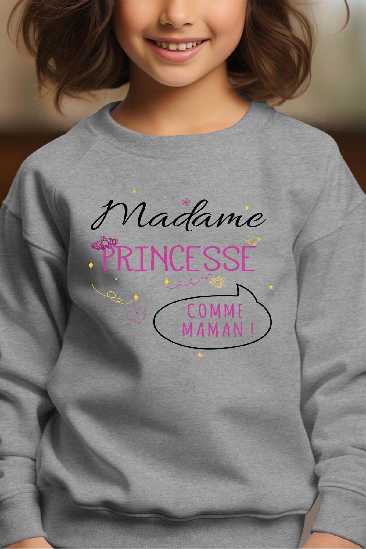 Großhändler I.A.L.D FRANCE - Madame Prinzessin wie Mama - Rundhals-Sweatshirt Mädchen