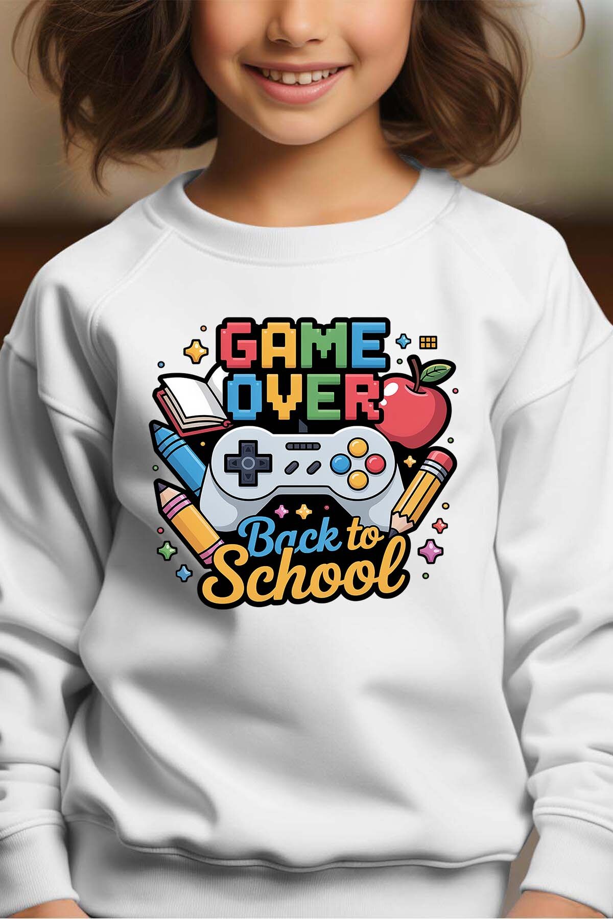 Grossiste I.A.L.D FRANCE - BS GAME OVER - Sweat Col Rond Fille