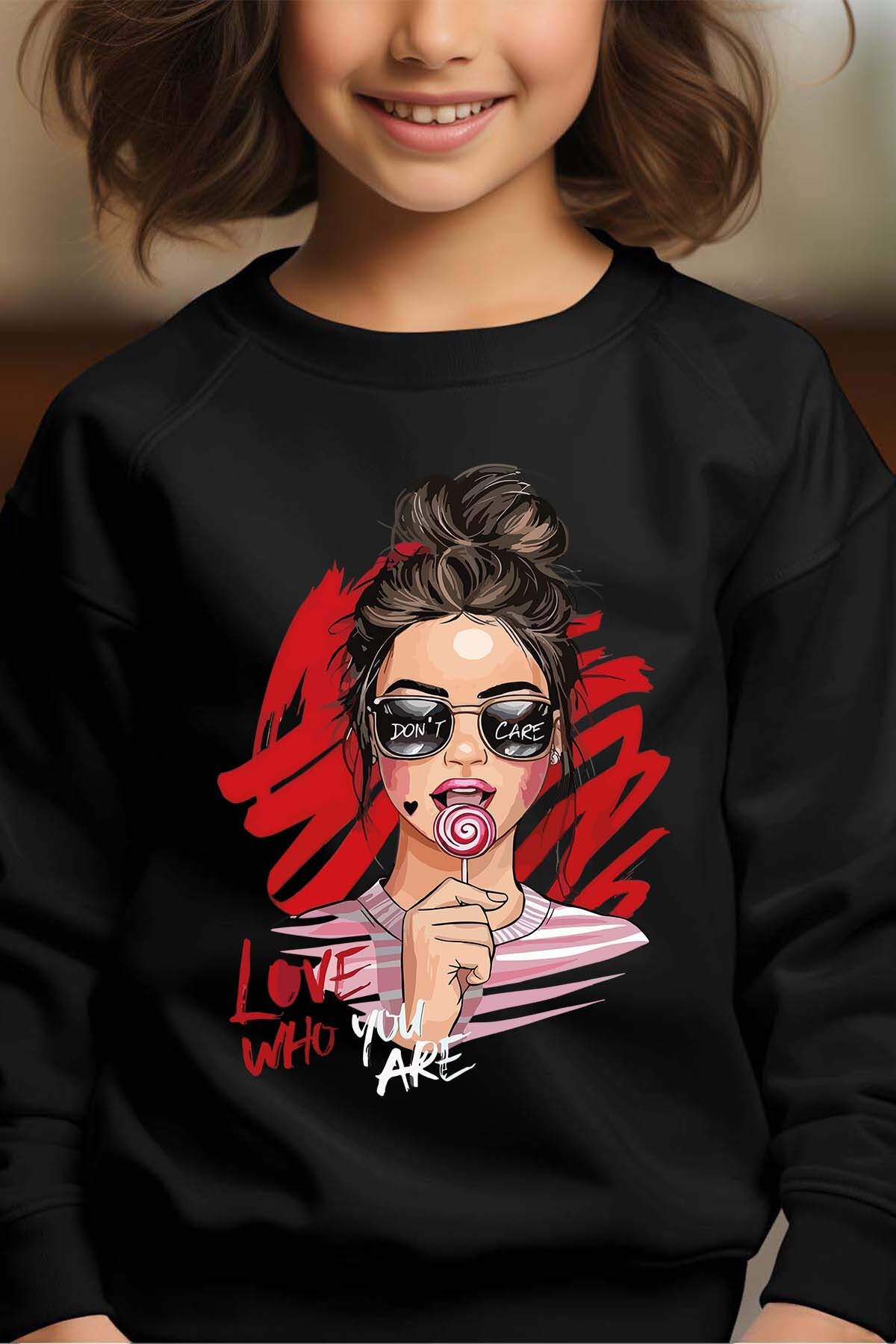 Großhändler I.A.L.D FRANCE - Liebe, wer - Rundhals-Sweatshirt Mädchen