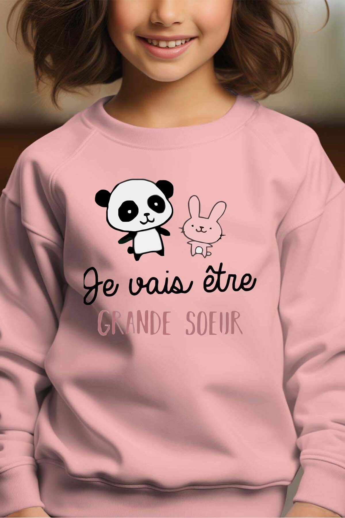 Grossista I.A.L.D FRANCE - Diventerò sorella maggiore - Felpa girocollo per ragazza
