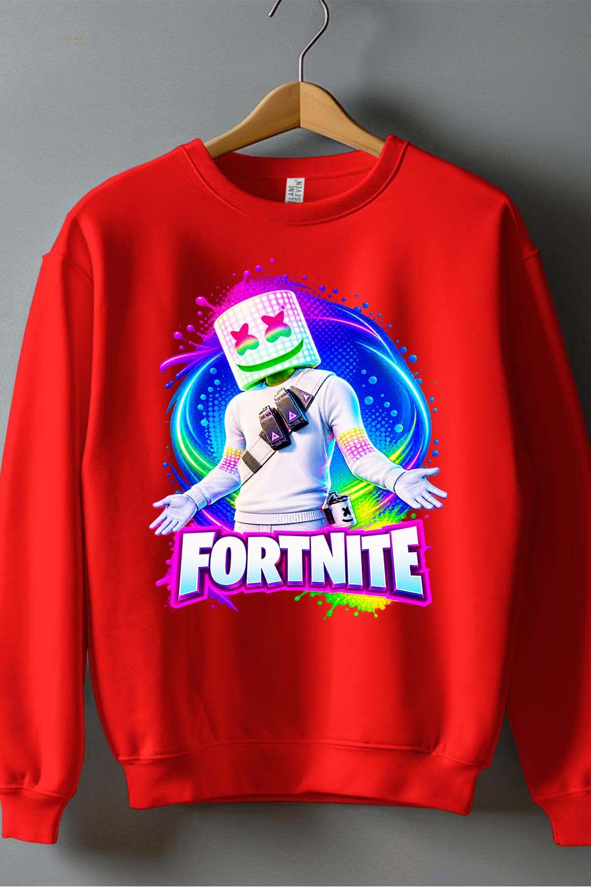 Grossiste I.A.L.D FRANCE - FORTNITE  MARSHMELLO - Sweat Col Rond Garçon