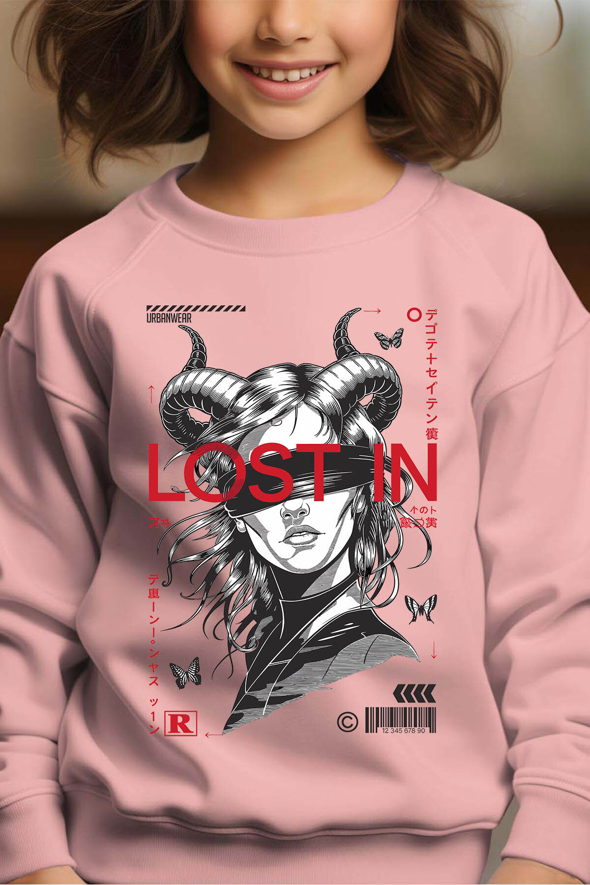 Großhändler I.A.L.D FRANCE - Verloren in - rundem Mädchen -Sweatshirt