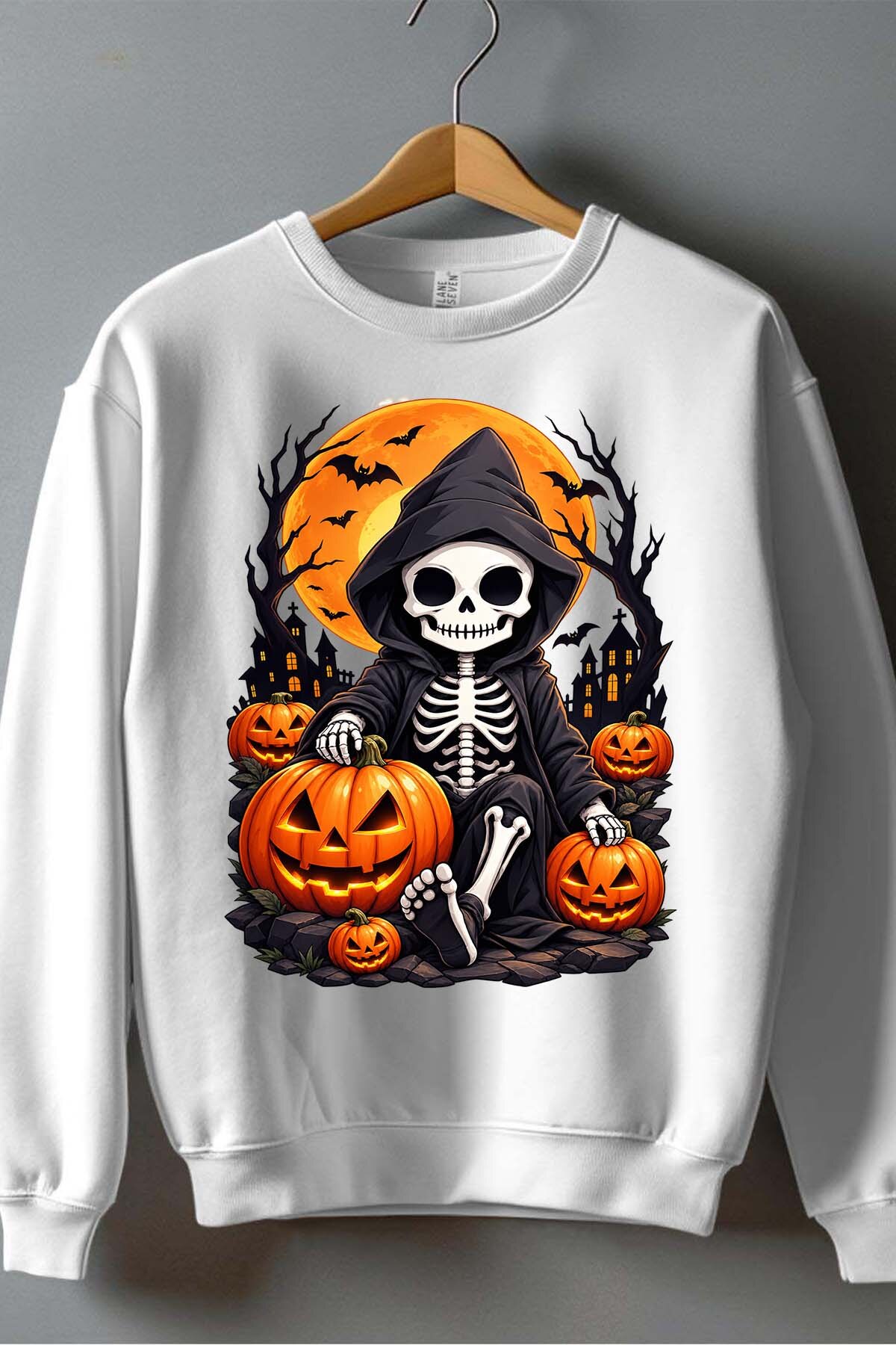 Grossiste I.A.L.D FRANCE - Skull grave haloween - Sweat Col Rond Garçon