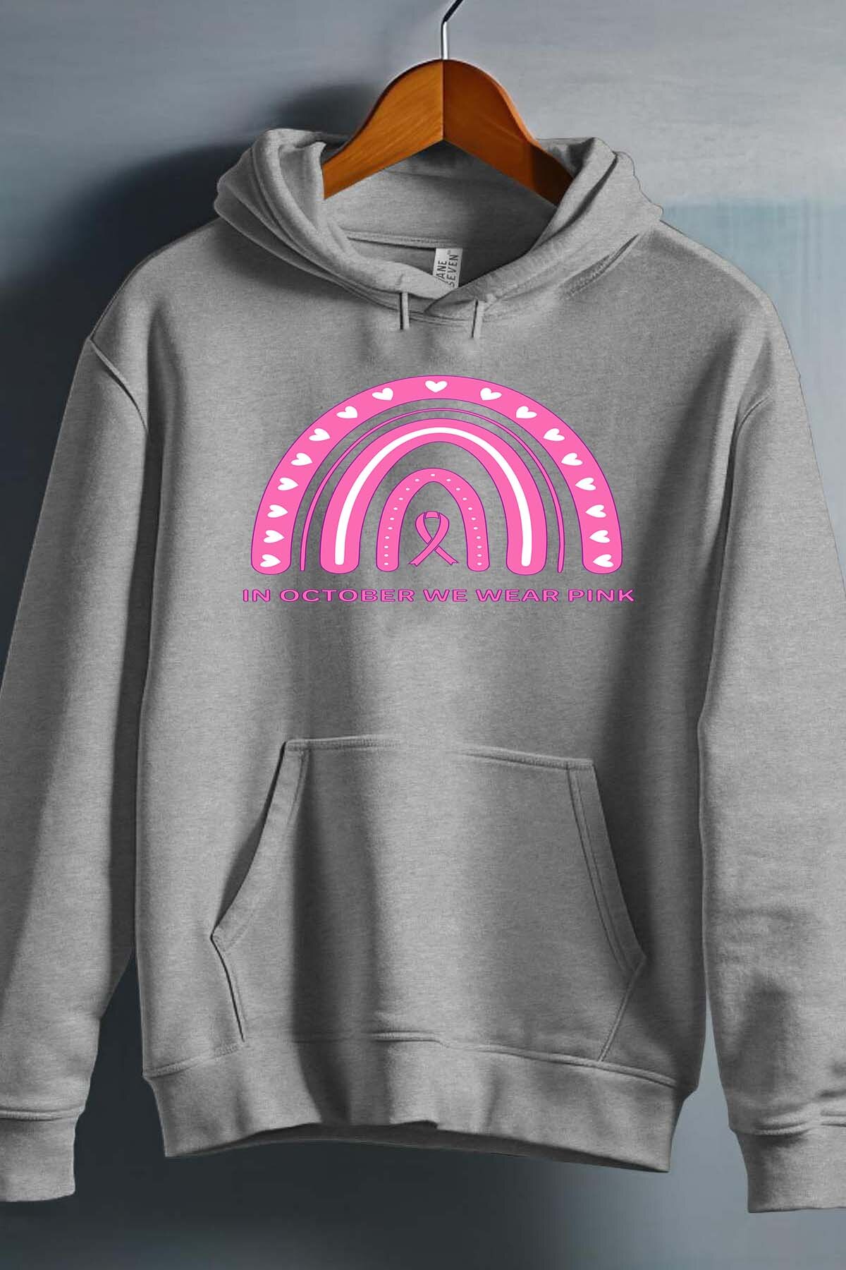 Grossiste I.A.L.D FRANCE - Arc onctobre rose - Sweat Capuche Fille