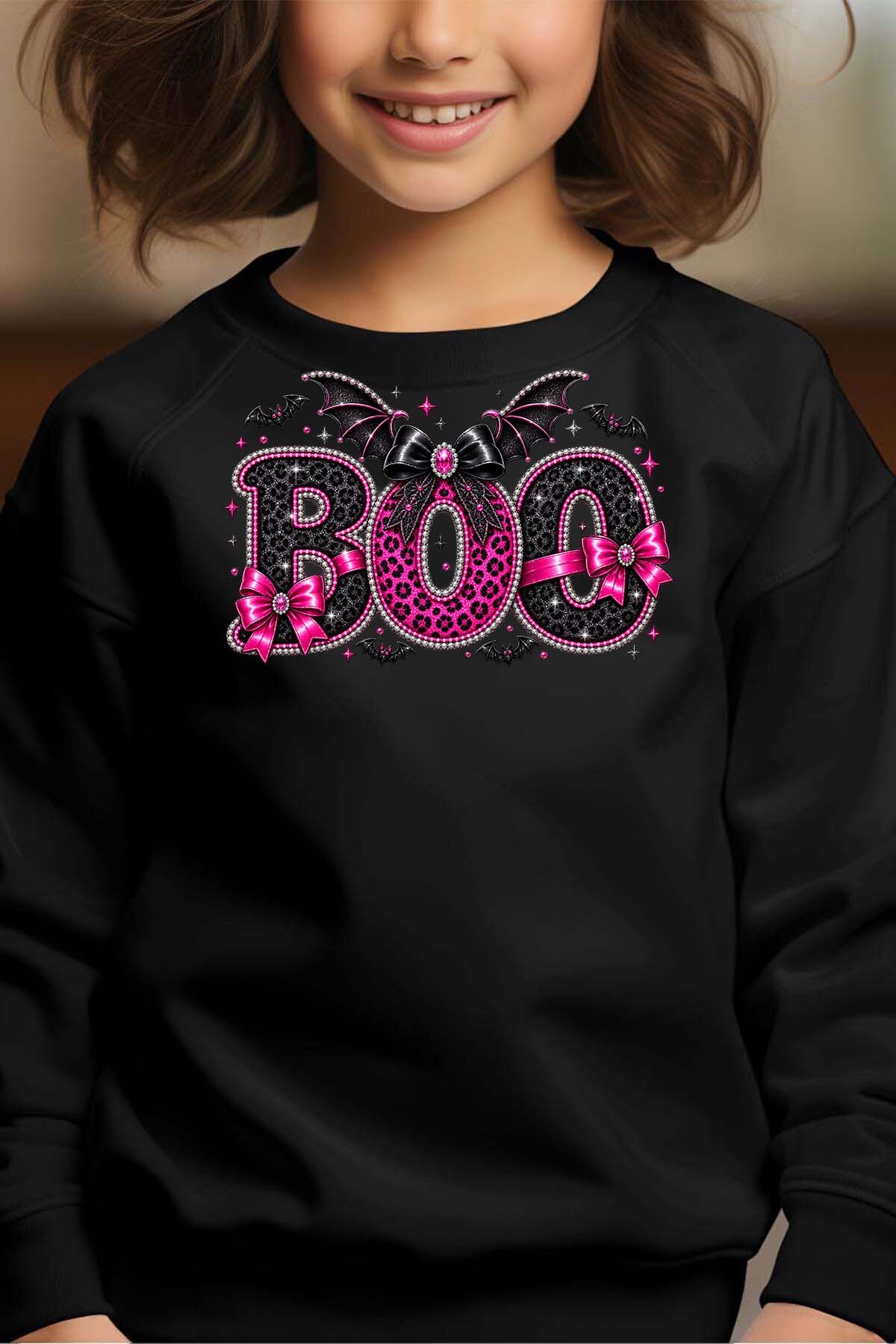 Grossiste I.A.L.D FRANCE - Glitter halloween - Sweat Col Rond Fille