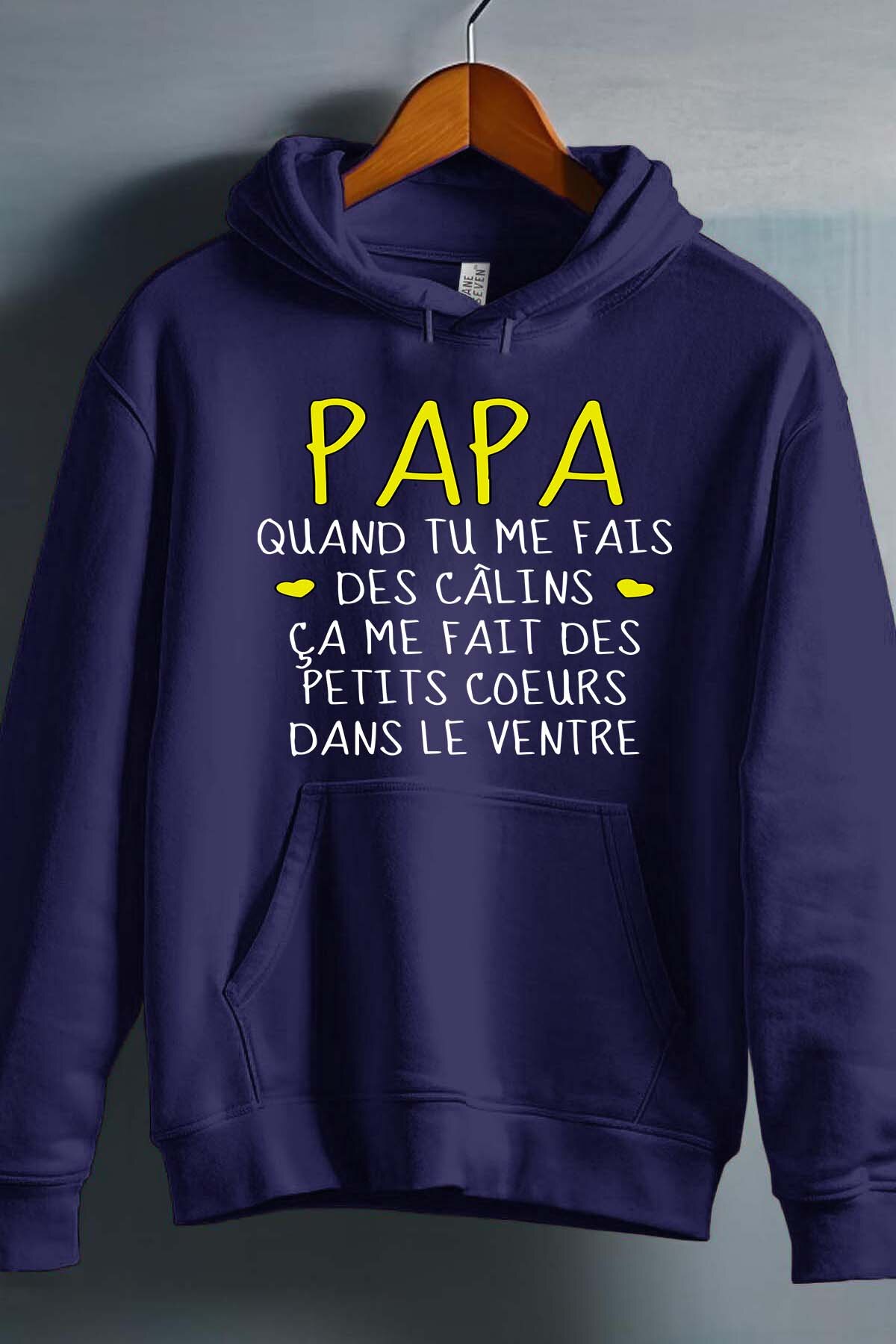 Grossiste I.A.L.D FRANCE - Papa calin coeur ventre - Sweat Capuche Garçon