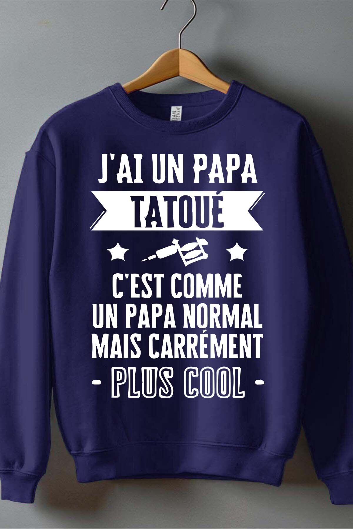 Großhändler I.A.L.D FRANCE - Cooler tätowierter Papa - Jungen Rundhals-Sweatshirt
