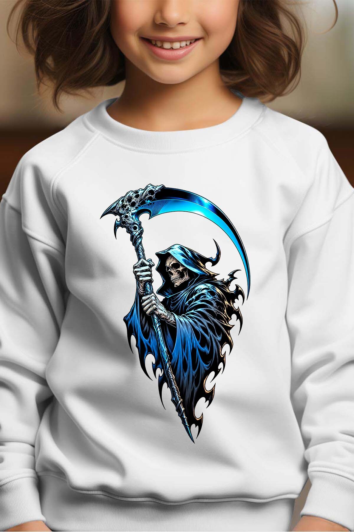 Grossiste I.A.L.D FRANCE - The death halloween - Sweat Col Rond Fille