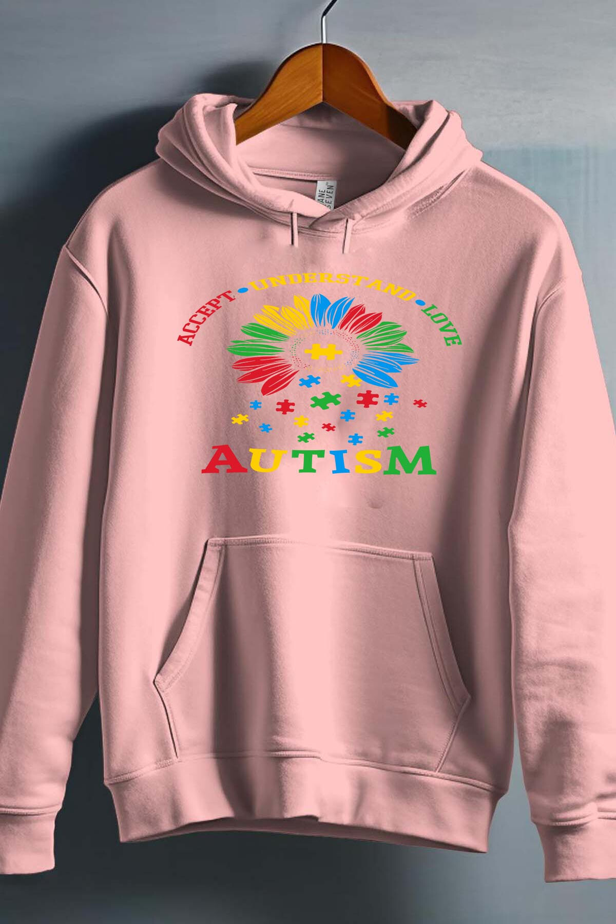 Wholesaler I.A.L.D FRANCE - Autism Accept - Hooded sweatshirt Girl