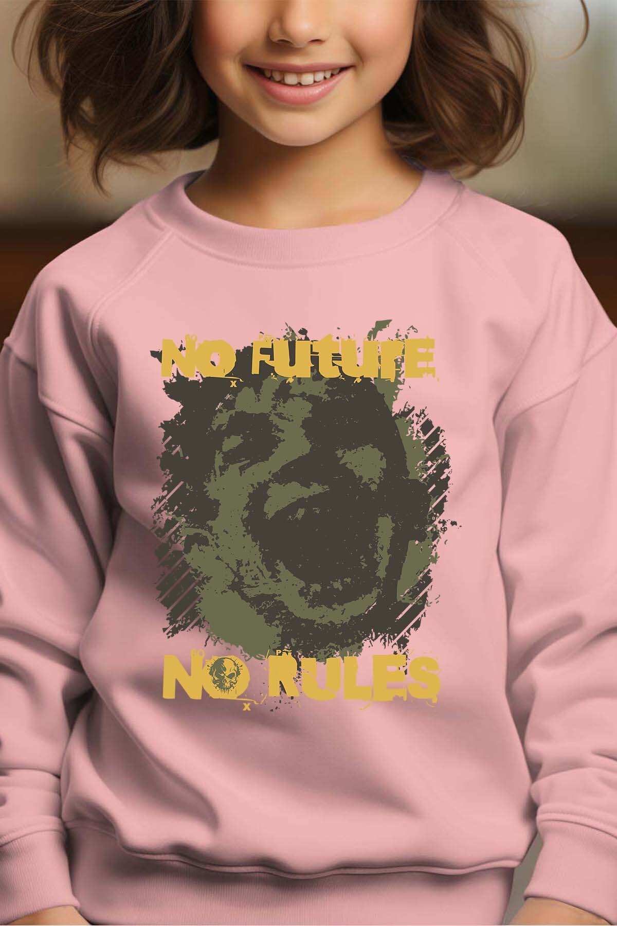 Grossiste I.A.L.D FRANCE - No Future Rules - Sweat Col Rond Fille