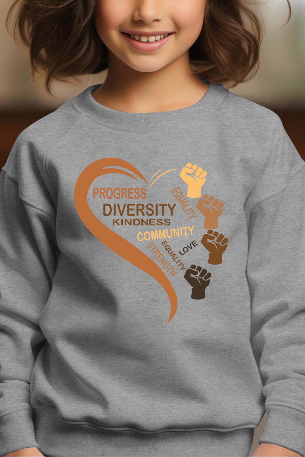 Großhändler I.A.L.D FRANCE - Diversity Black Kindness - Rundhals-Sweatshirt Mädchen