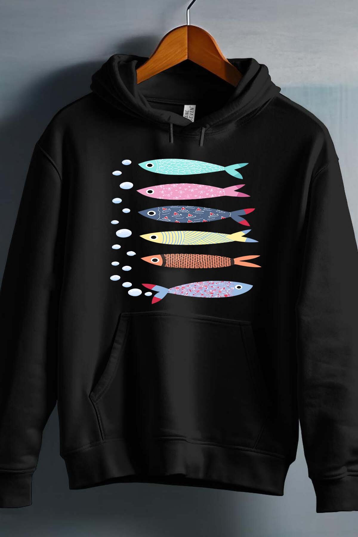 Grossiste I.A.L.D FRANCE - Multi Poisson - Sweat Capuche Fille