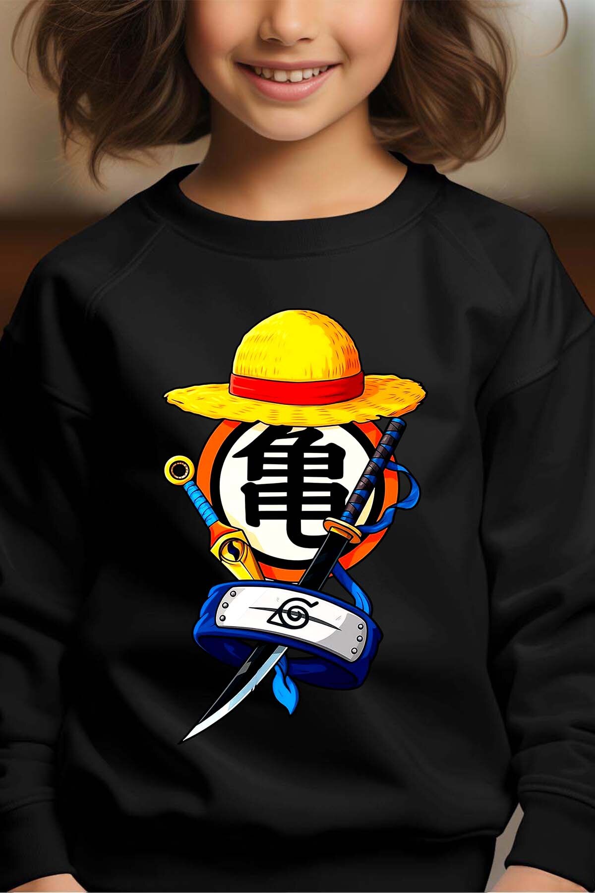 Mayorista I.A.L.D FRANCE - Lufy goku naruto - Sudadera con cuello redondo para niña