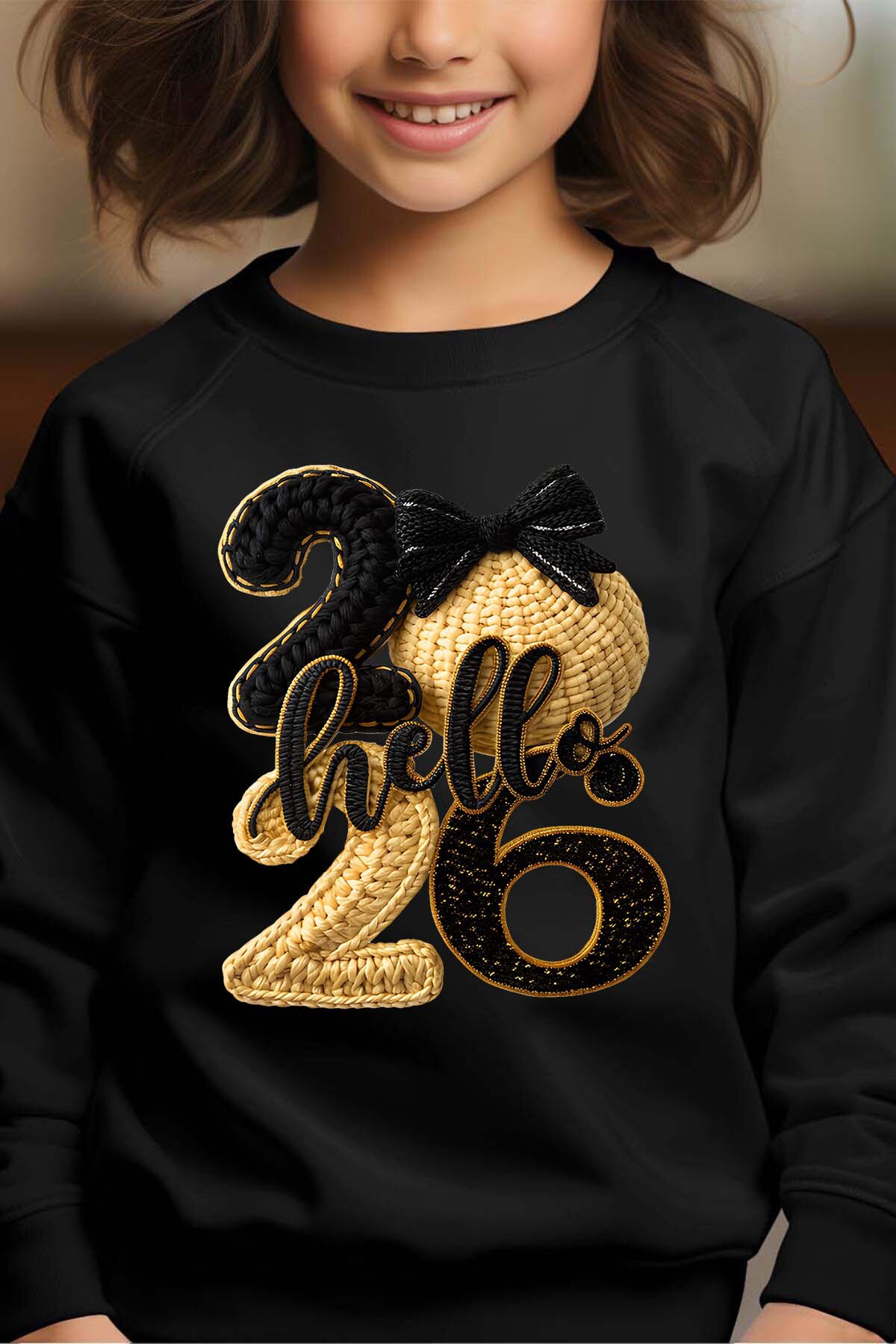 Großhändler I.A.L.D FRANCE - Häkelpullover Neujahr 2026 - Rundhals-Sweatshirt Mädchen