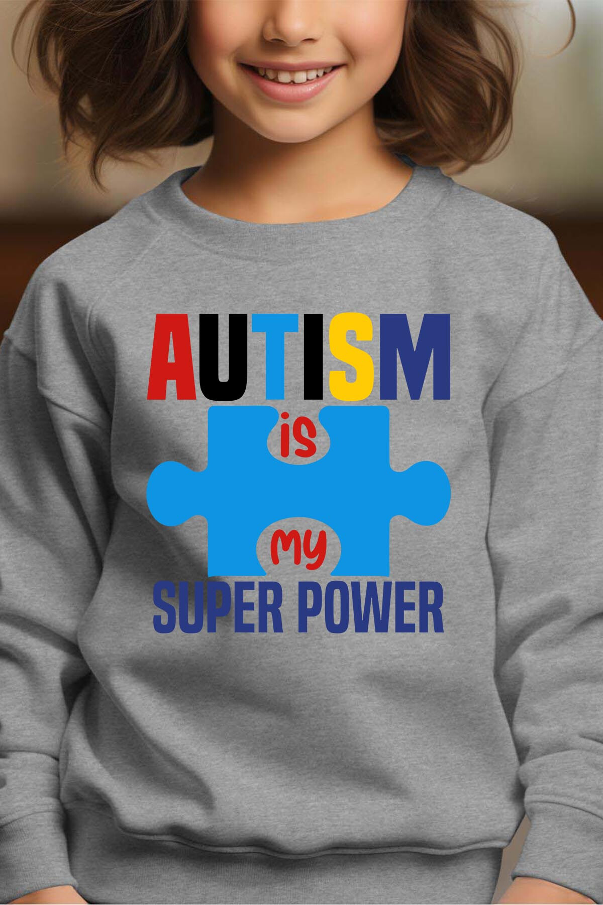 Wholesaler I.A.L.D FRANCE - Autism super power - Crewneck sweatshirt Girl