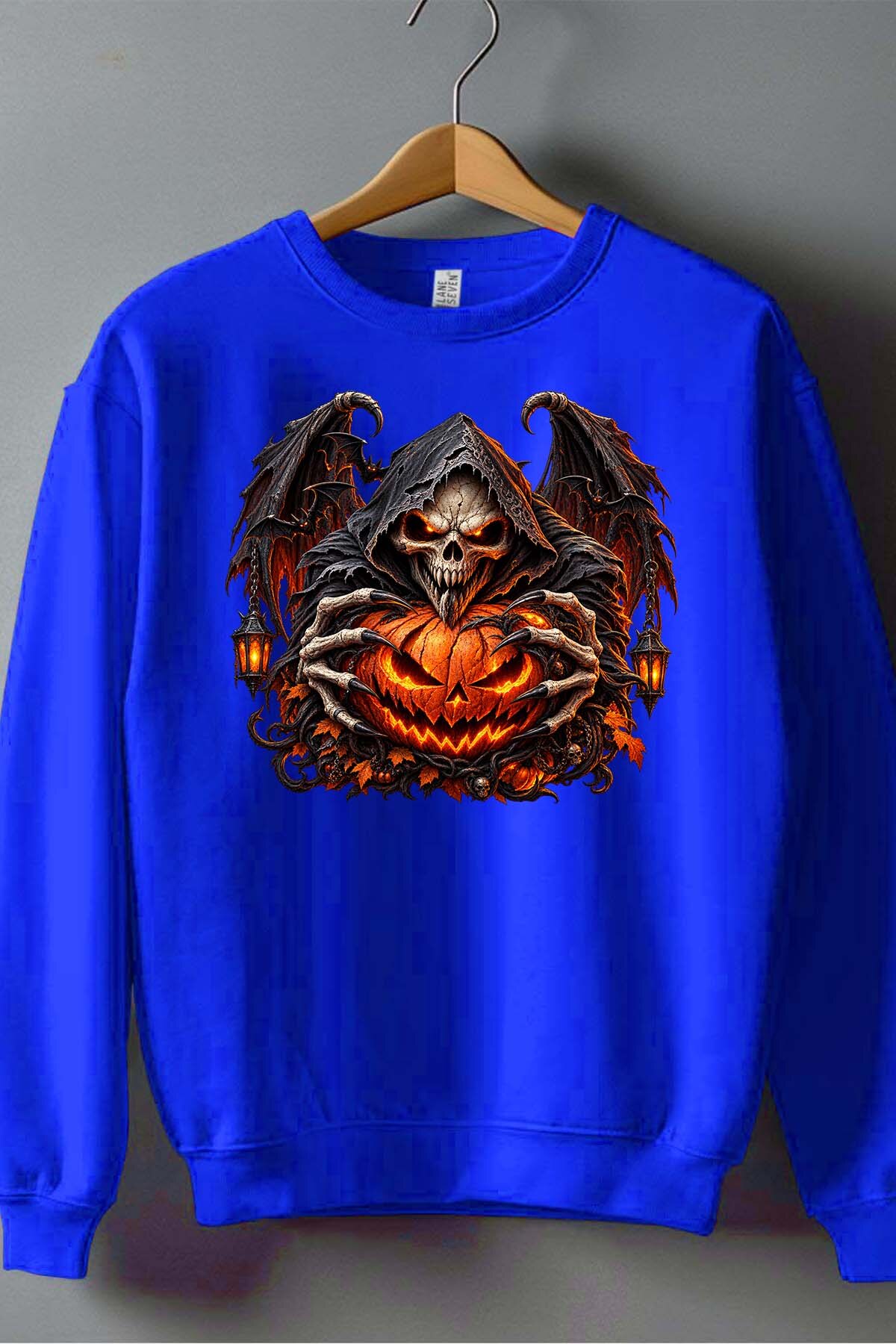 Grossiste I.A.L.D FRANCE - Skull fire halloween - Sweat Col Rond Garçon