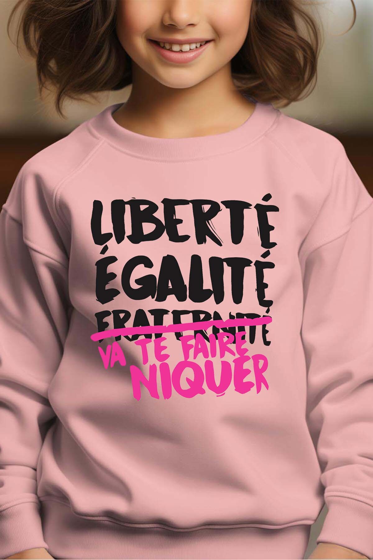 Grossista I.A.L.D FRANCE - Liberté Égalité Niquer F - Felpa girocollo Ragazza