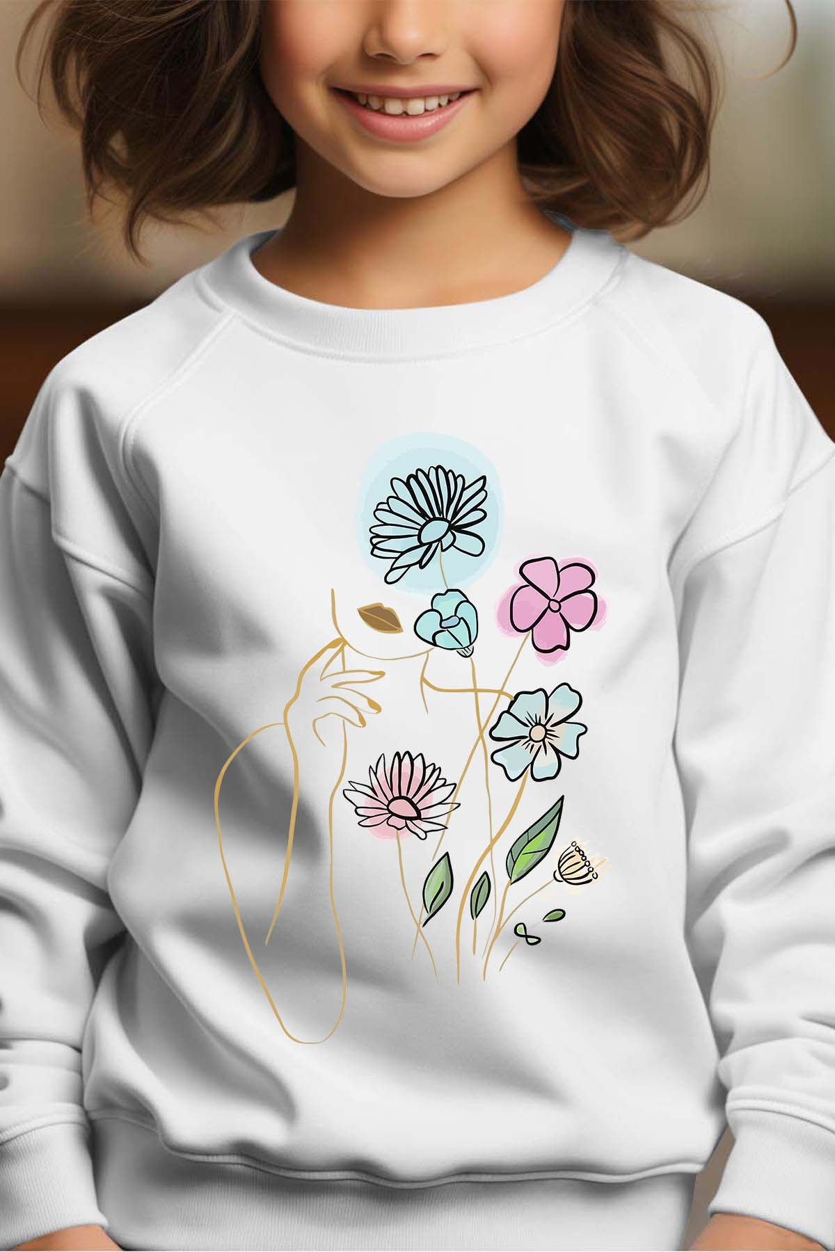 Mayorista I.A.L.D FRANCE - Silueta niña - Sudadera de cuello redondo niña