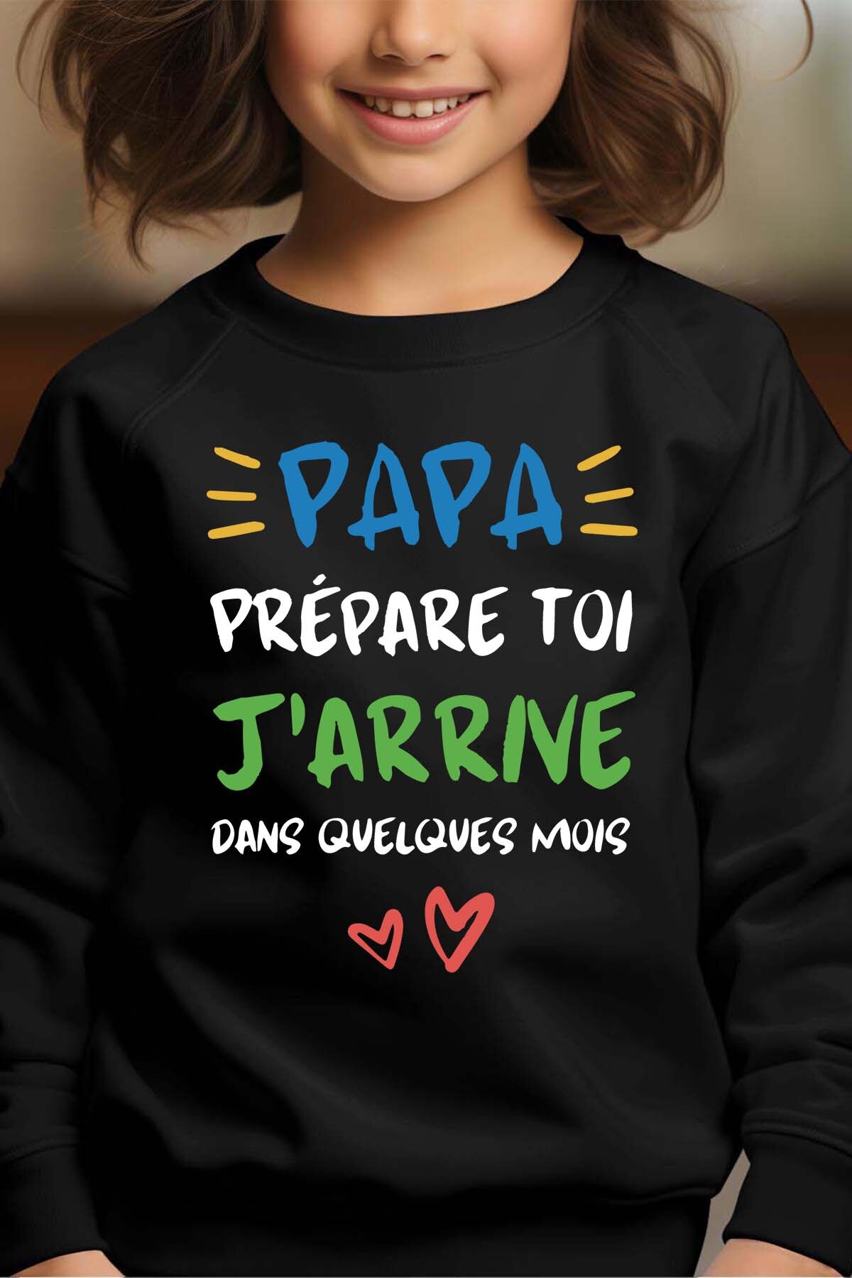 Großhändler I.A.L.D FRANCE - Papa, ich komme - Rundhals-Sweatshirt Mädchen