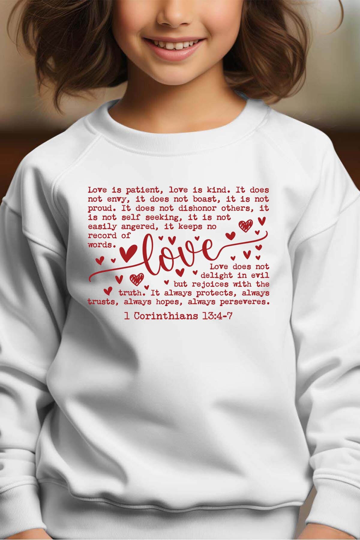 Grossista I.A.L.D FRANCE - L'amore è pazienza - Felpa girocollo Ragazza