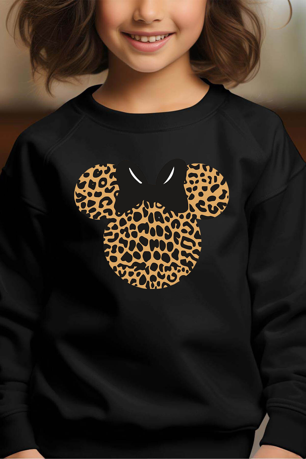 Wholesaler I.A.L.D FRANCE - leopard Noeud - Crewneck sweatshirt Girl