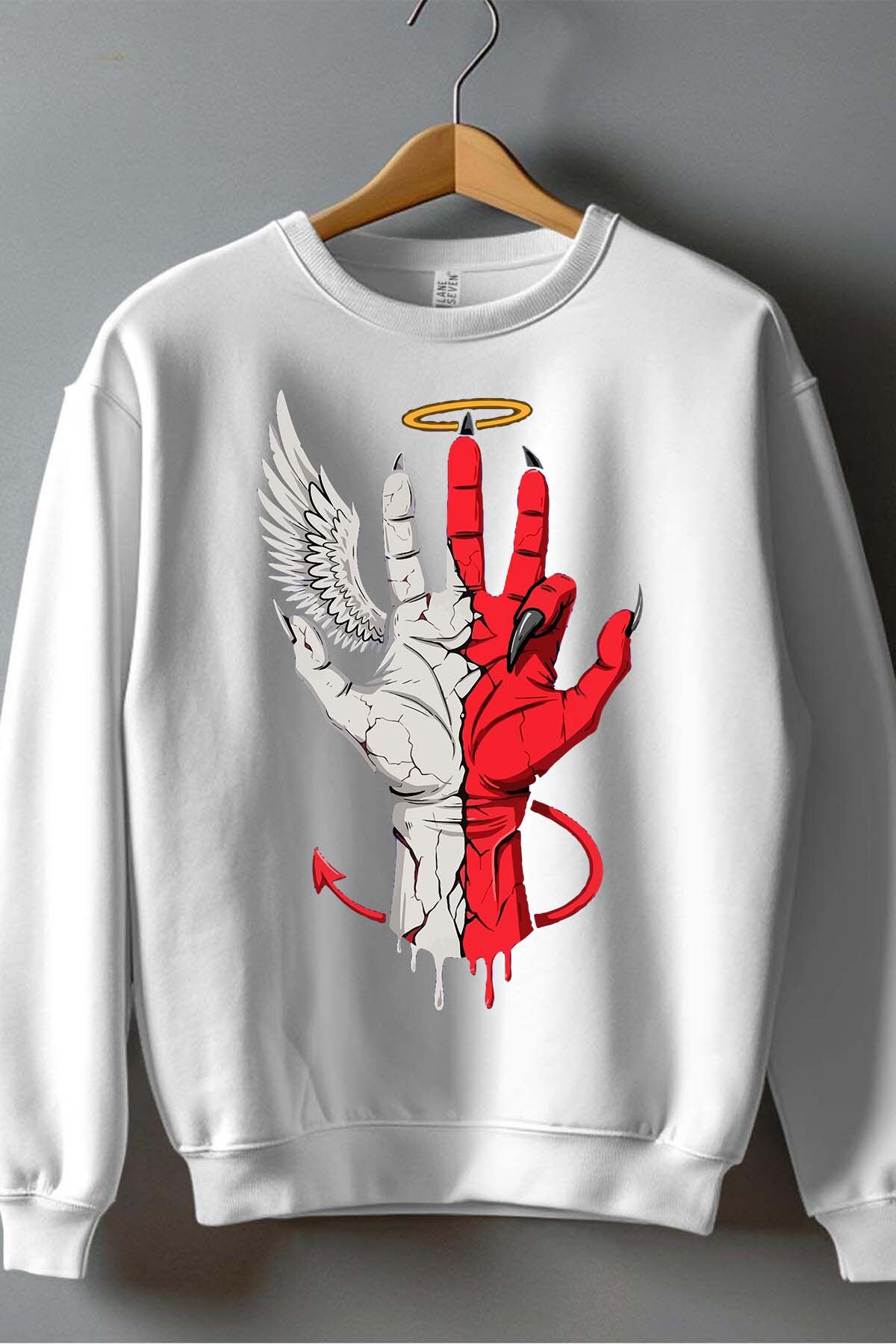 Großhändler I.A.L.D FRANCE - Main ange demon - Rundhals-Sweatshirt Junge