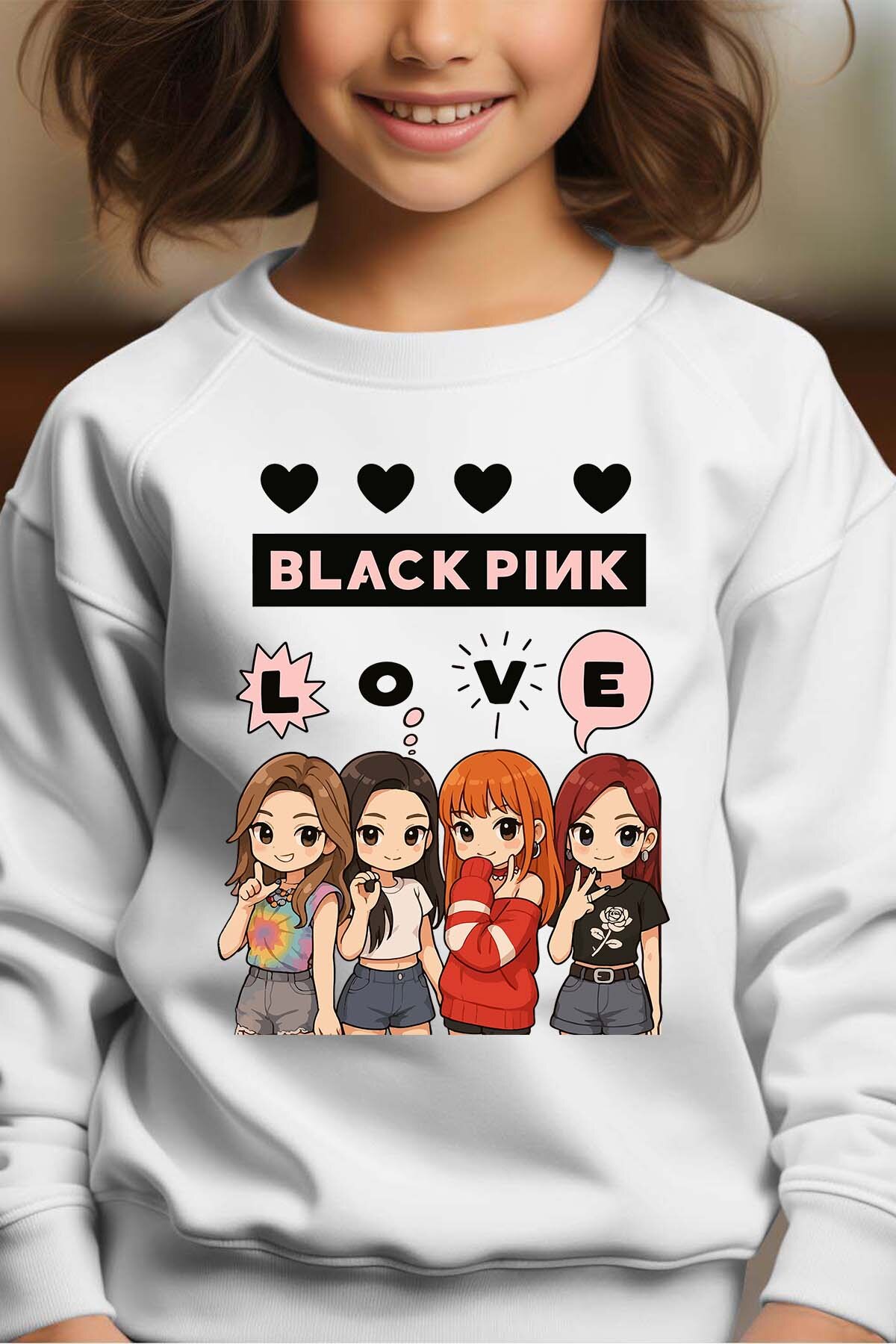 Wholesaler I.A.L.D FRANCE - Black Pink Love - Crewneck sweatshirt Girl