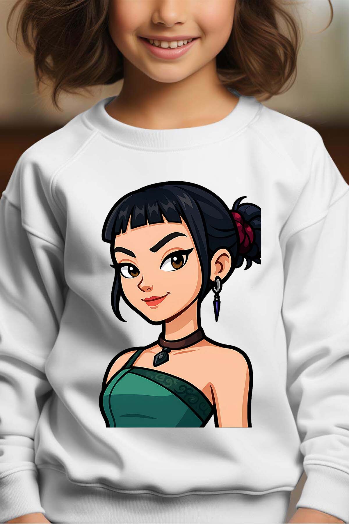 Grossiste I.A.L.D FRANCE - Zoey cartoon - Sweat Col Rond Fille