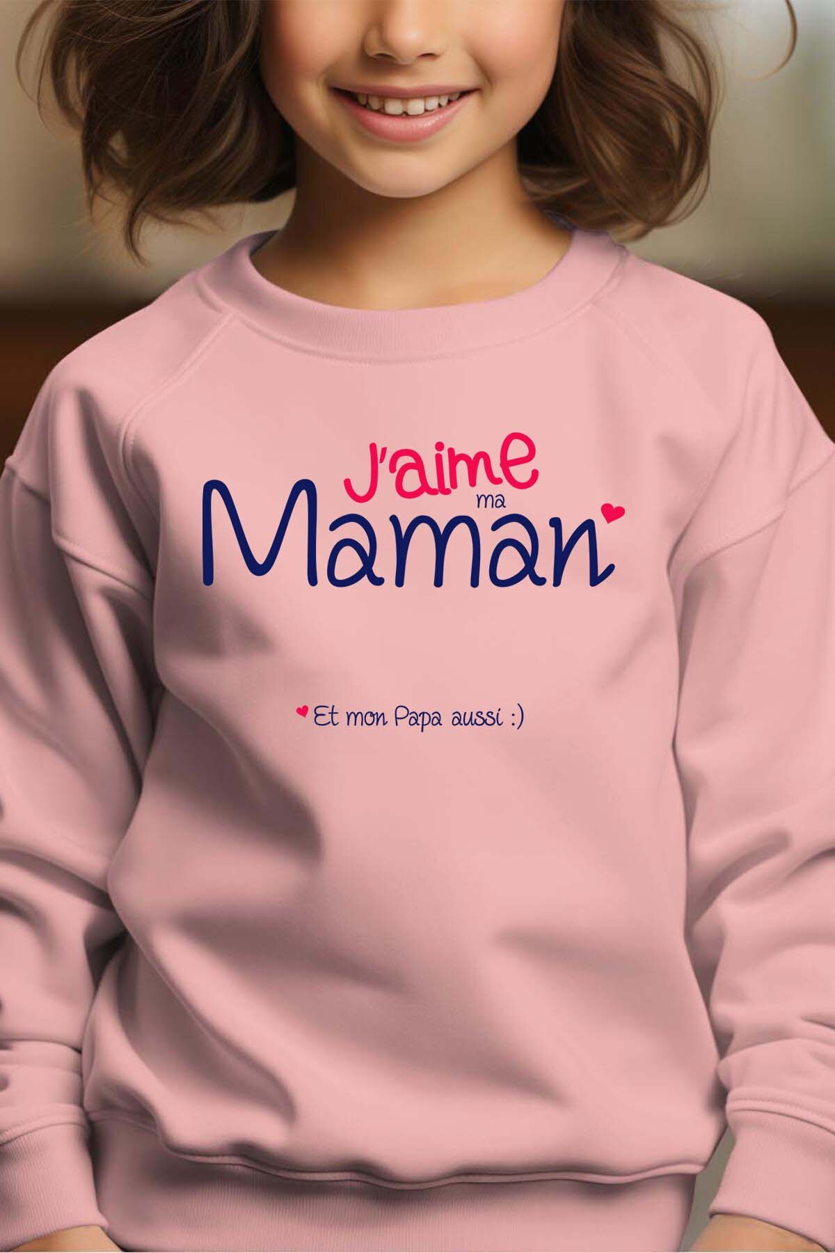 Grossista I.A.L.D FRANCE - Ama la mia mamma - Felpa girocollo Ragazza