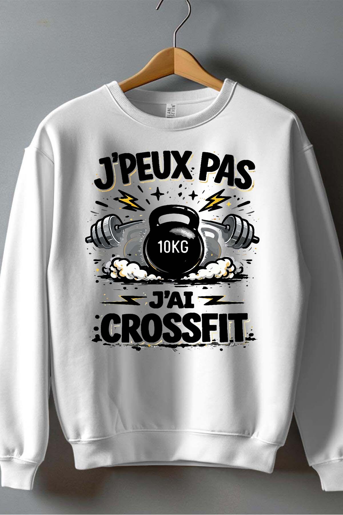 Grossiste I.A.L.D FRANCE - Peux pas... Crossfit Styl - Sweat Col Rond Garçon