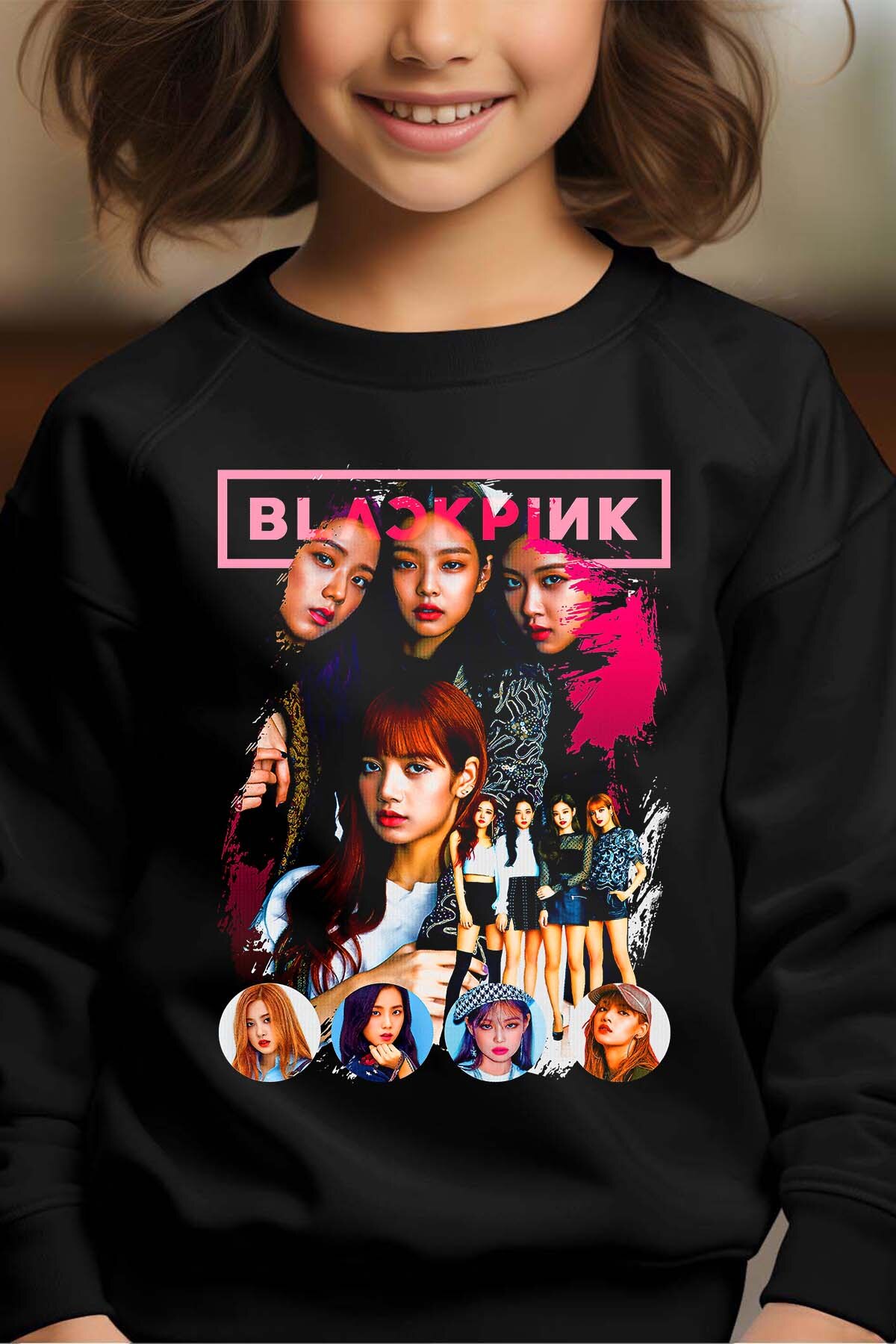 Grossiste I.A.L.D FRANCE - BLACKPINK Bootleg 04 - Sweat Col Rond Fille