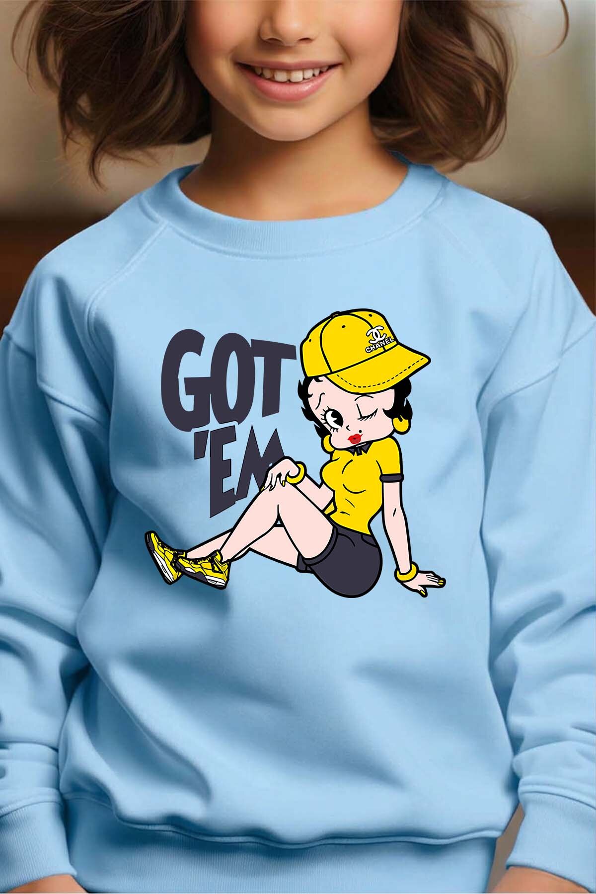 Grossiste I.A.L.D FRANCE - Gamin  GET EM - Sweat Col Rond Fille