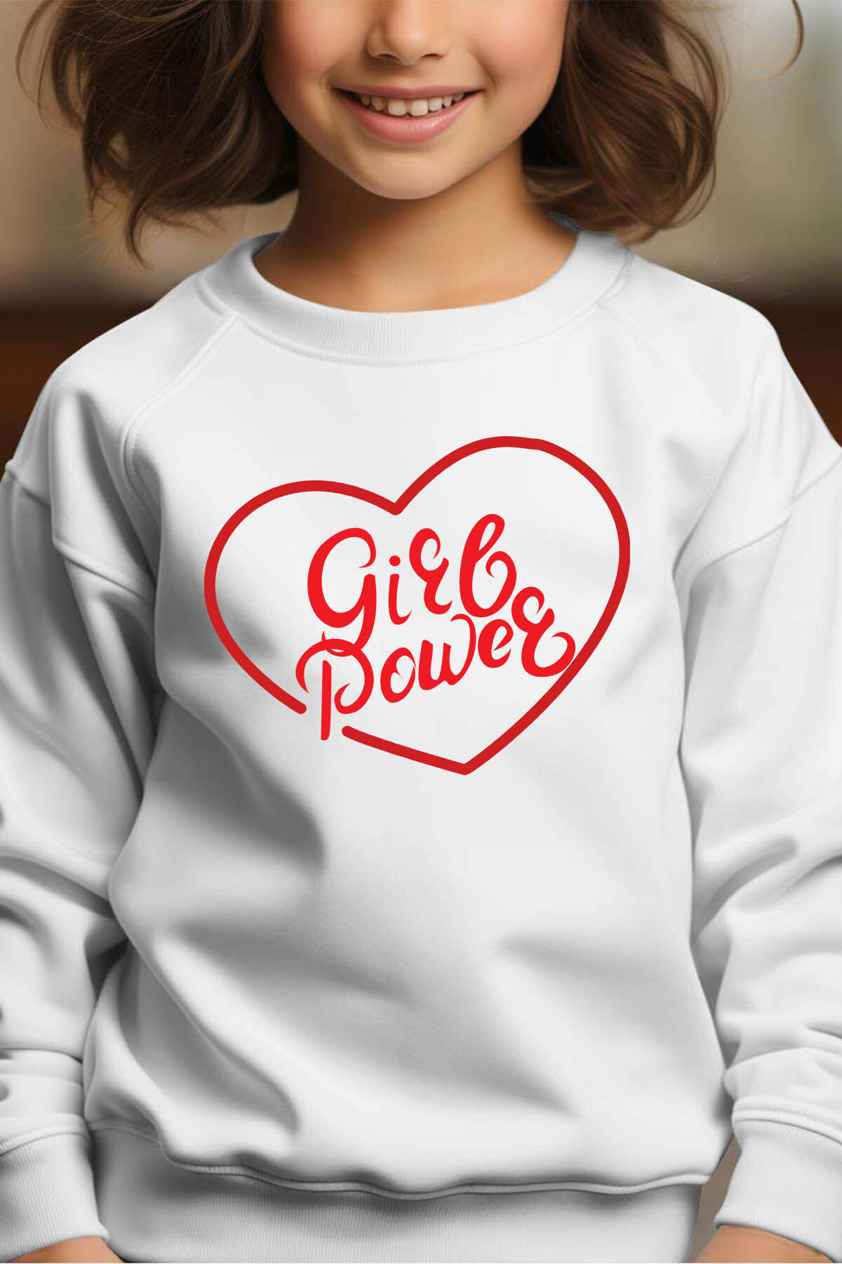 Großhändler I.A.L.D FRANCE - Herzkraft - Runde Mädchen Mädchen Sweatshirt