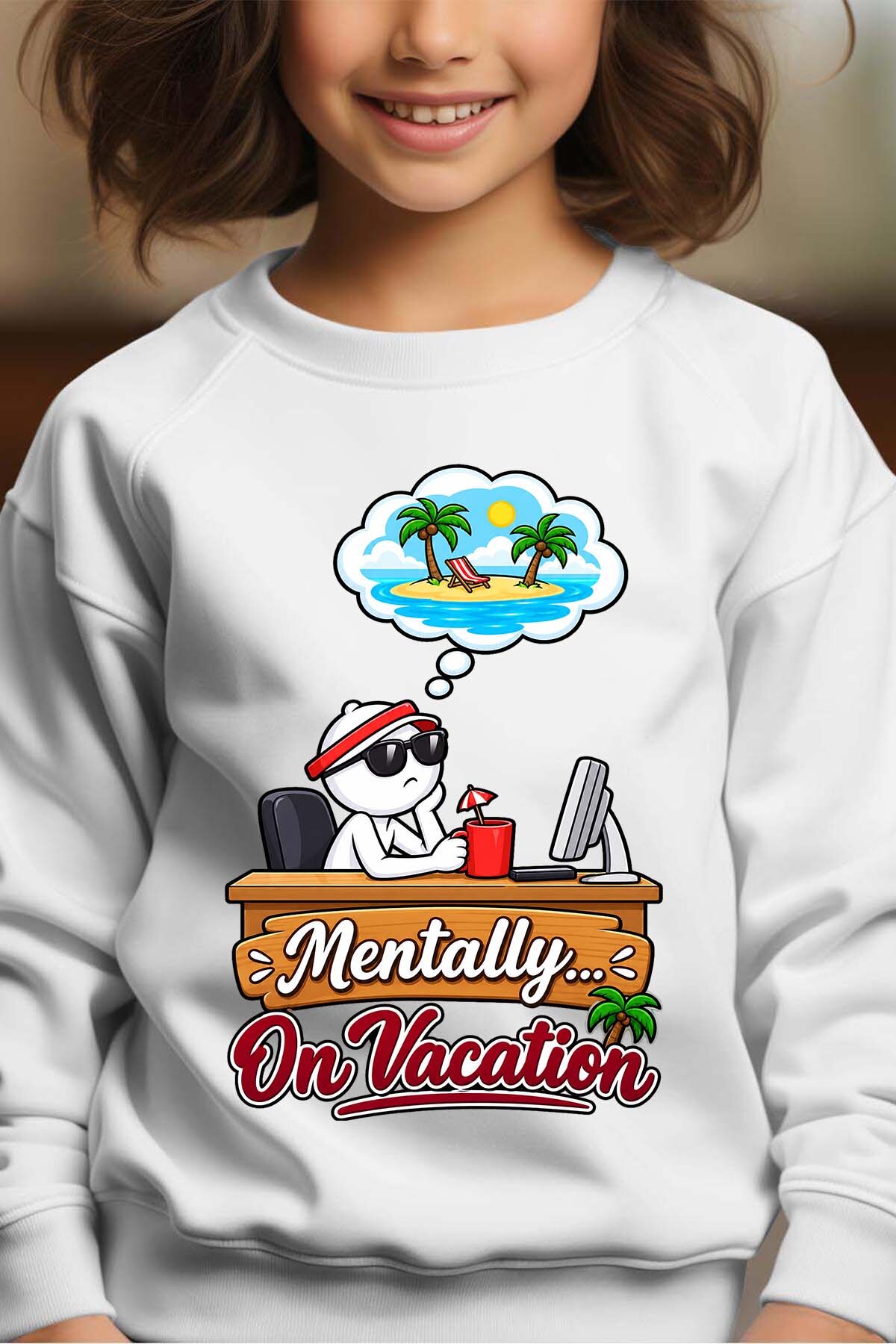 Mayorista I.A.L.D FRANCE - Mentalmente de vacaciones - Sudadera con cuello redondo Niña