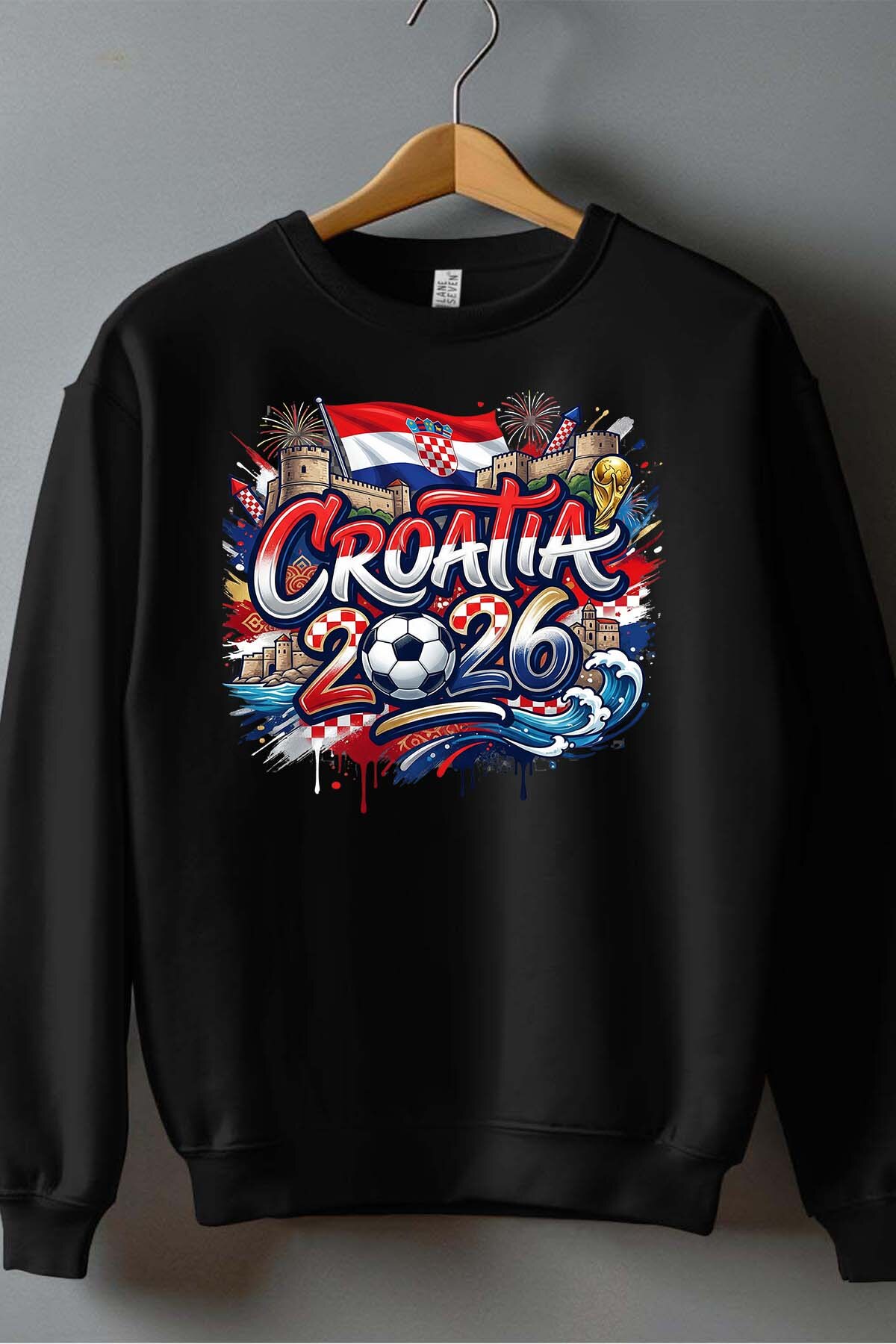 Grossiste I.A.L.D FRANCE - Cdm26 Croatia - Sweat Col Rond Garçon