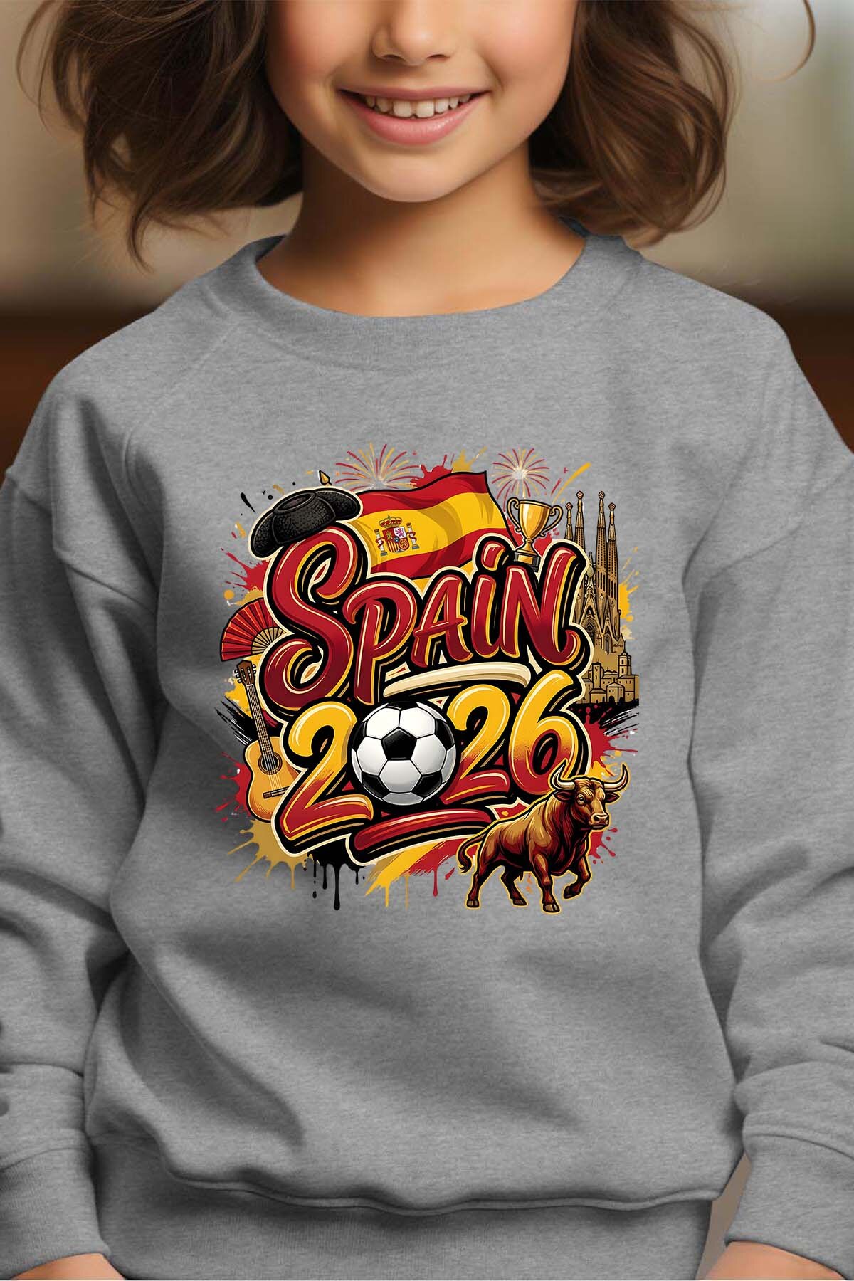 Grossiste I.A.L.D FRANCE - Cdm26 Spain - Sweat Col Rond Fille
