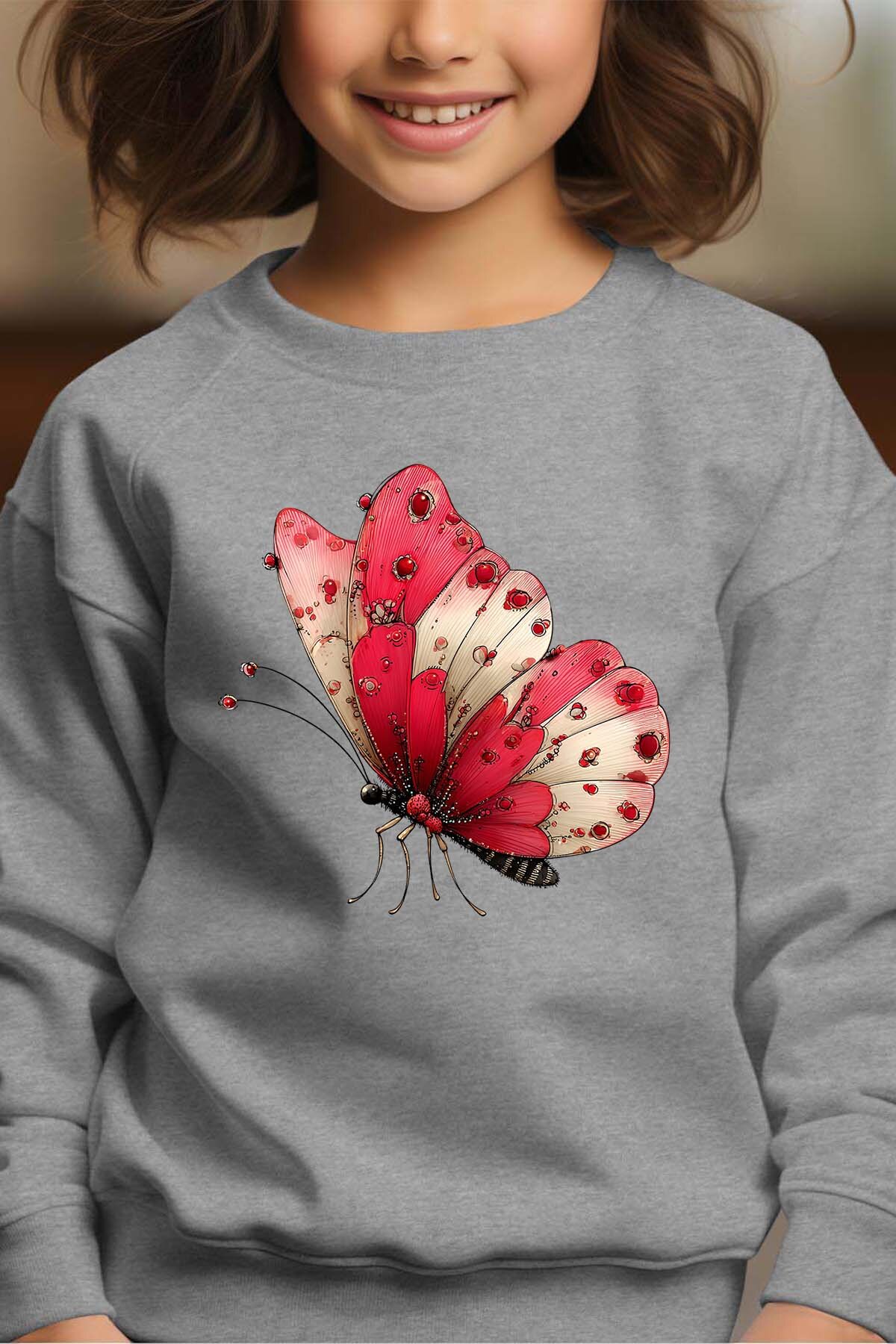 Grossiste I.A.L.D FRANCE - Papillon 26 - Sweat Col Rond Fille