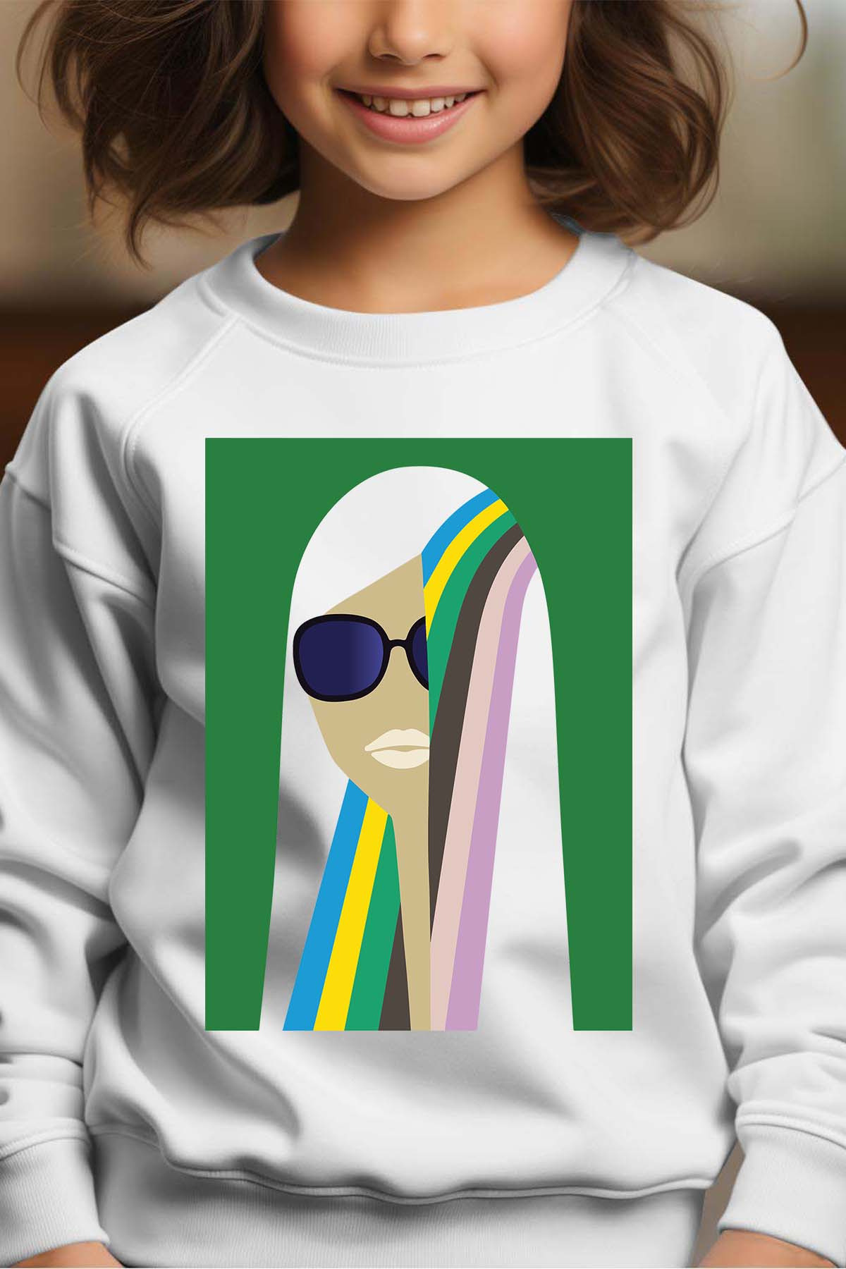 Wholesaler I.A.L.D FRANCE - Colorful hair V2025 - Crewneck sweatshirt Girl