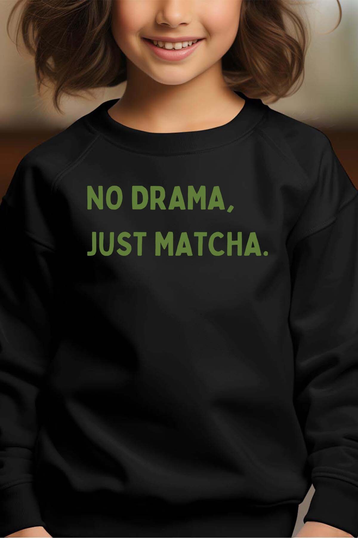 Mayorista I.A.L.D FRANCE - Sin drama, solo matcha - Sudadera con cuello redondo Niña