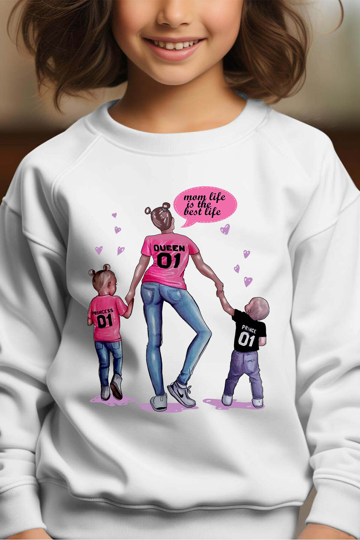 Großhändler I.A.L.D FRANCE - Mutter Leben - Sweatshirt Round Girl