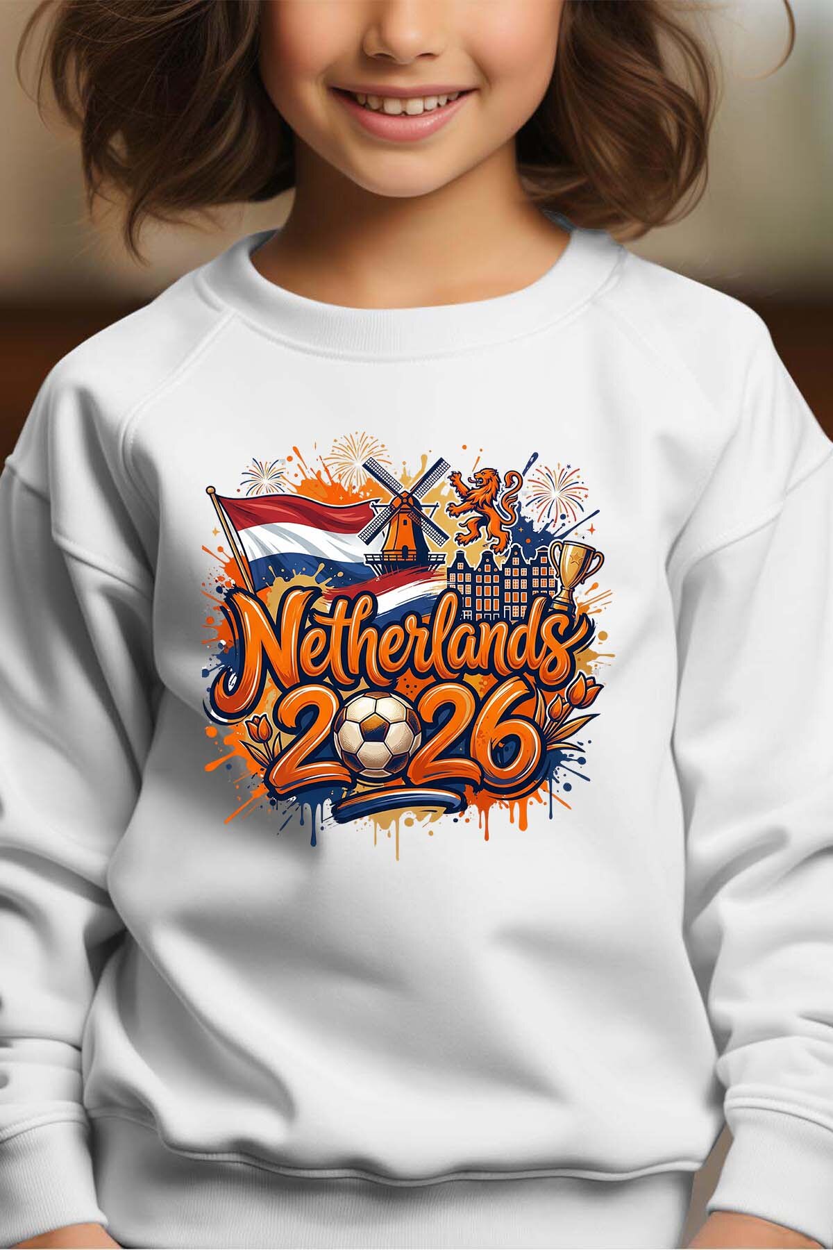 Grossiste I.A.L.D FRANCE - Cdm26 Netherlands - Sweat Col Rond Fille